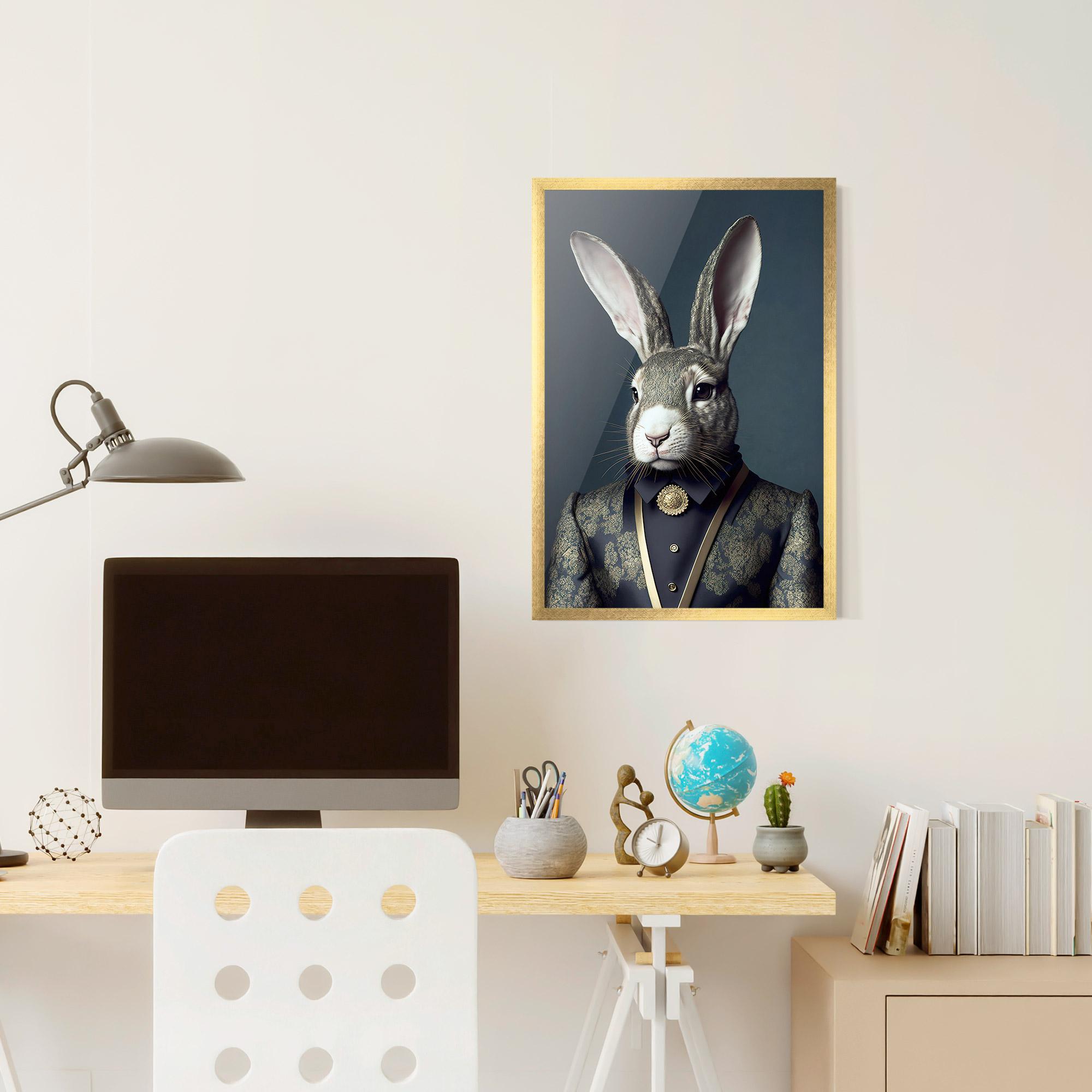 Plakat w Ramie Elegant Rabbit mockup 6