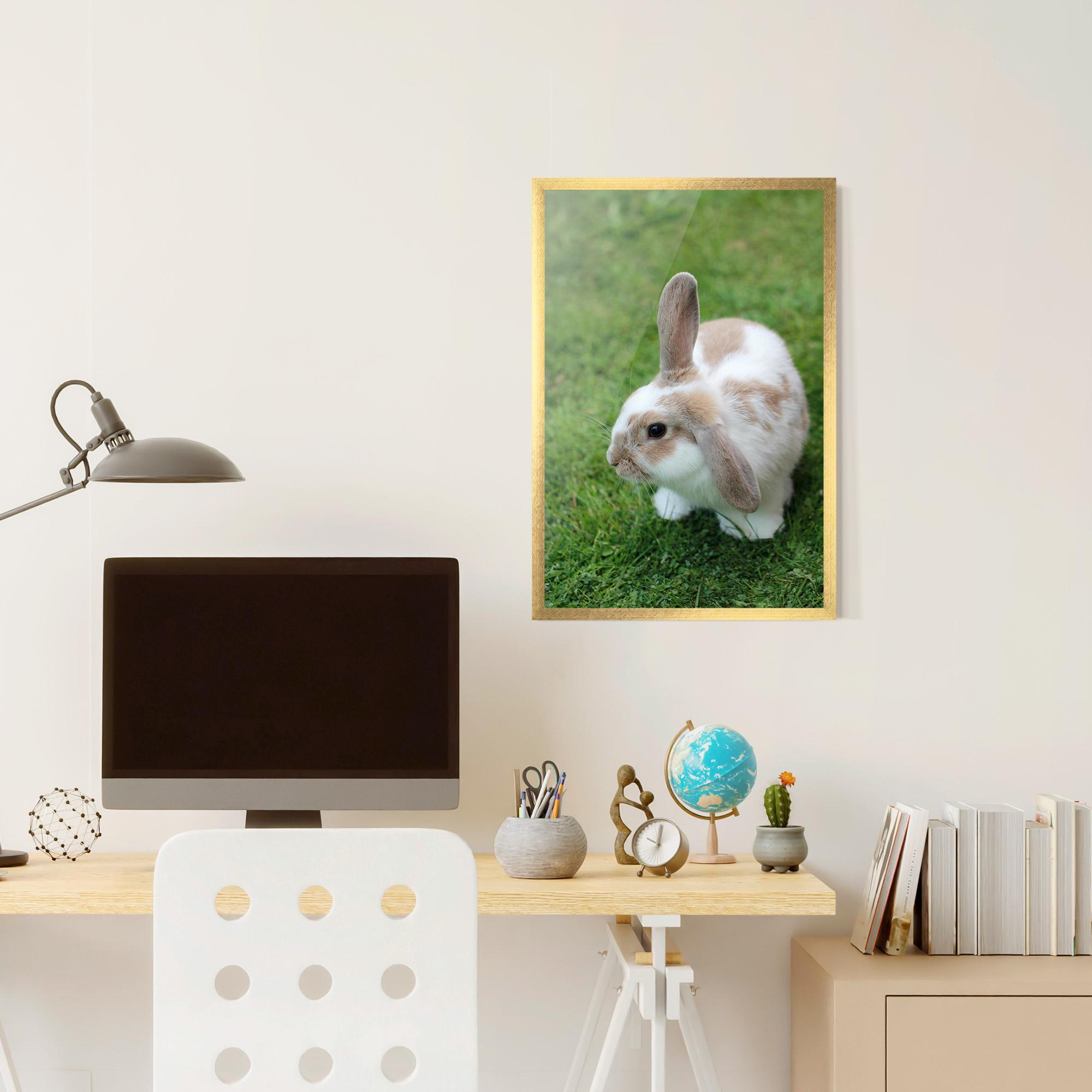 Plakat w Ramie Light Orange Bunny mockup 6