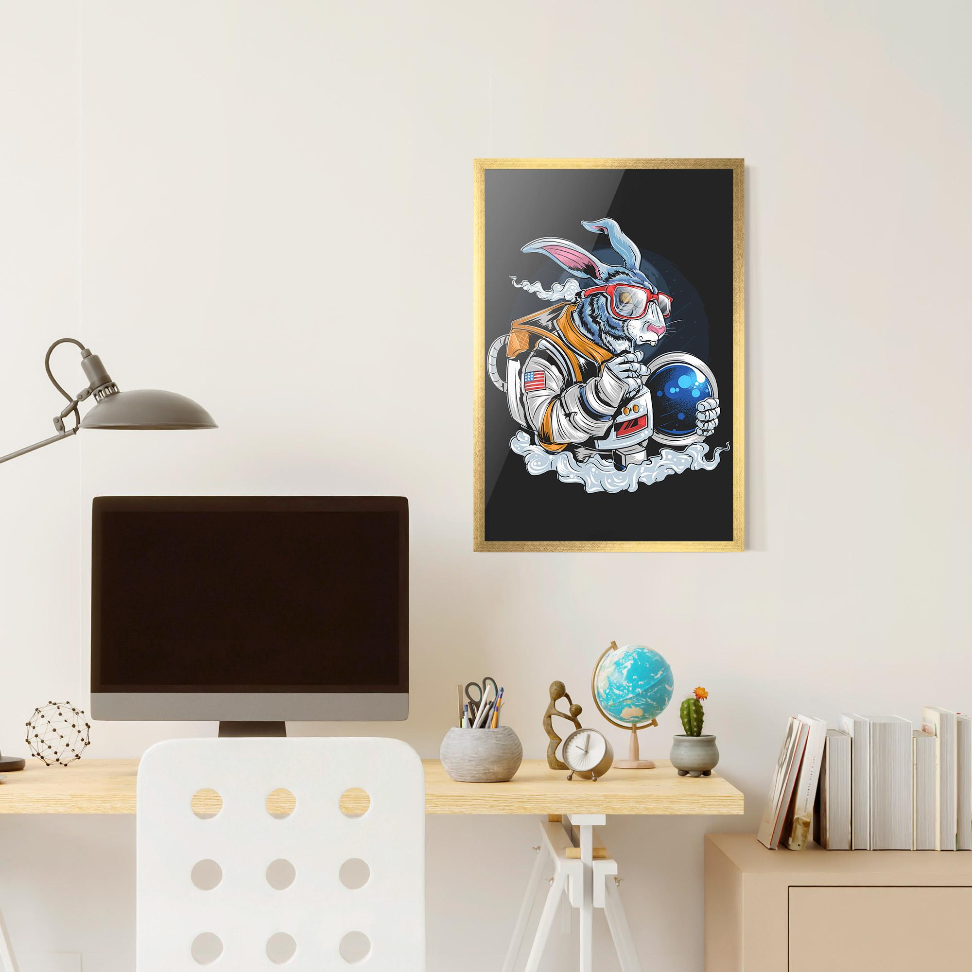 Plakat w Ramie Moon Bunny mockup 6