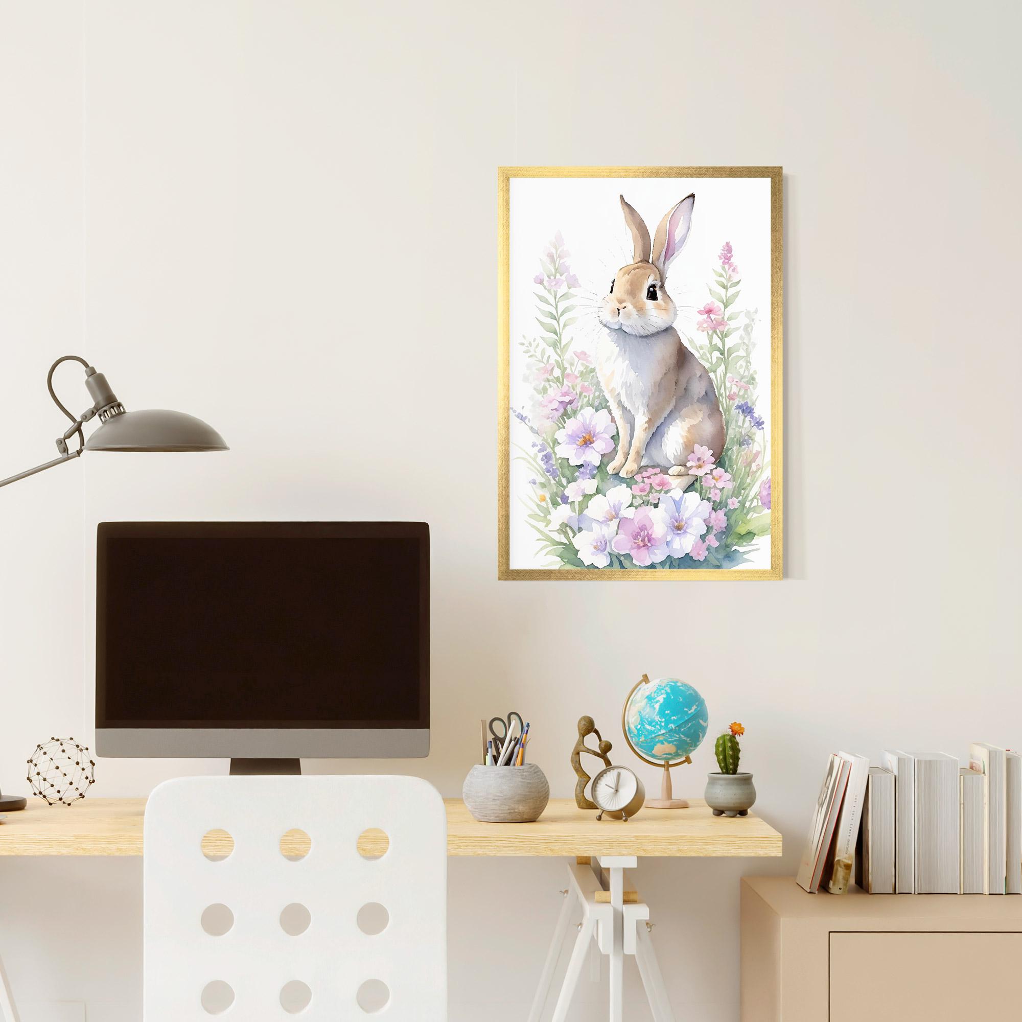 Plakat w Ramie Pretty Cute Bunny mockup 6