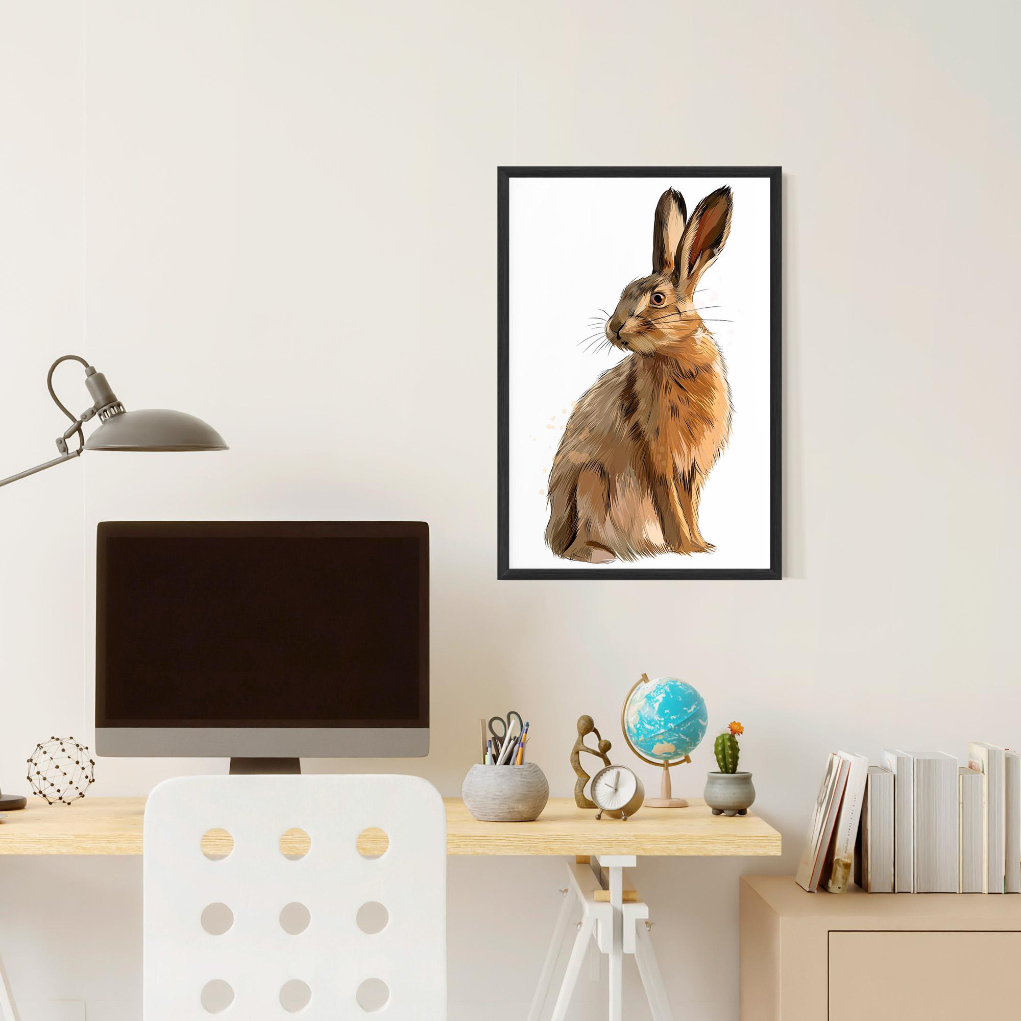 Plakat w Ramie Painted Bunny mockup 6