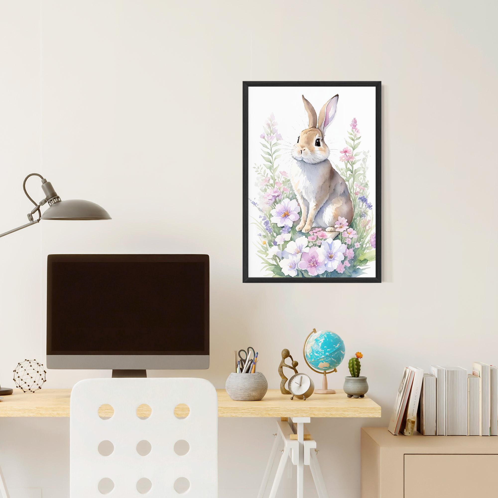 Plakat w Ramie Pretty Cute Bunny mockup 6