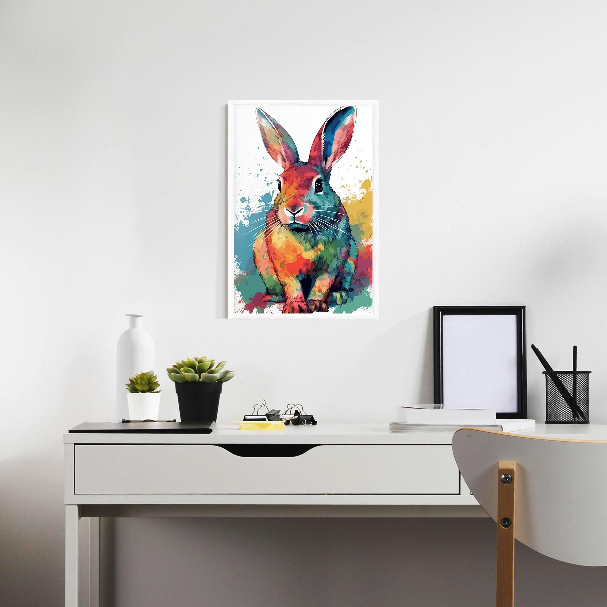 Plakat w Ramie Brush Rabbit mockup 7