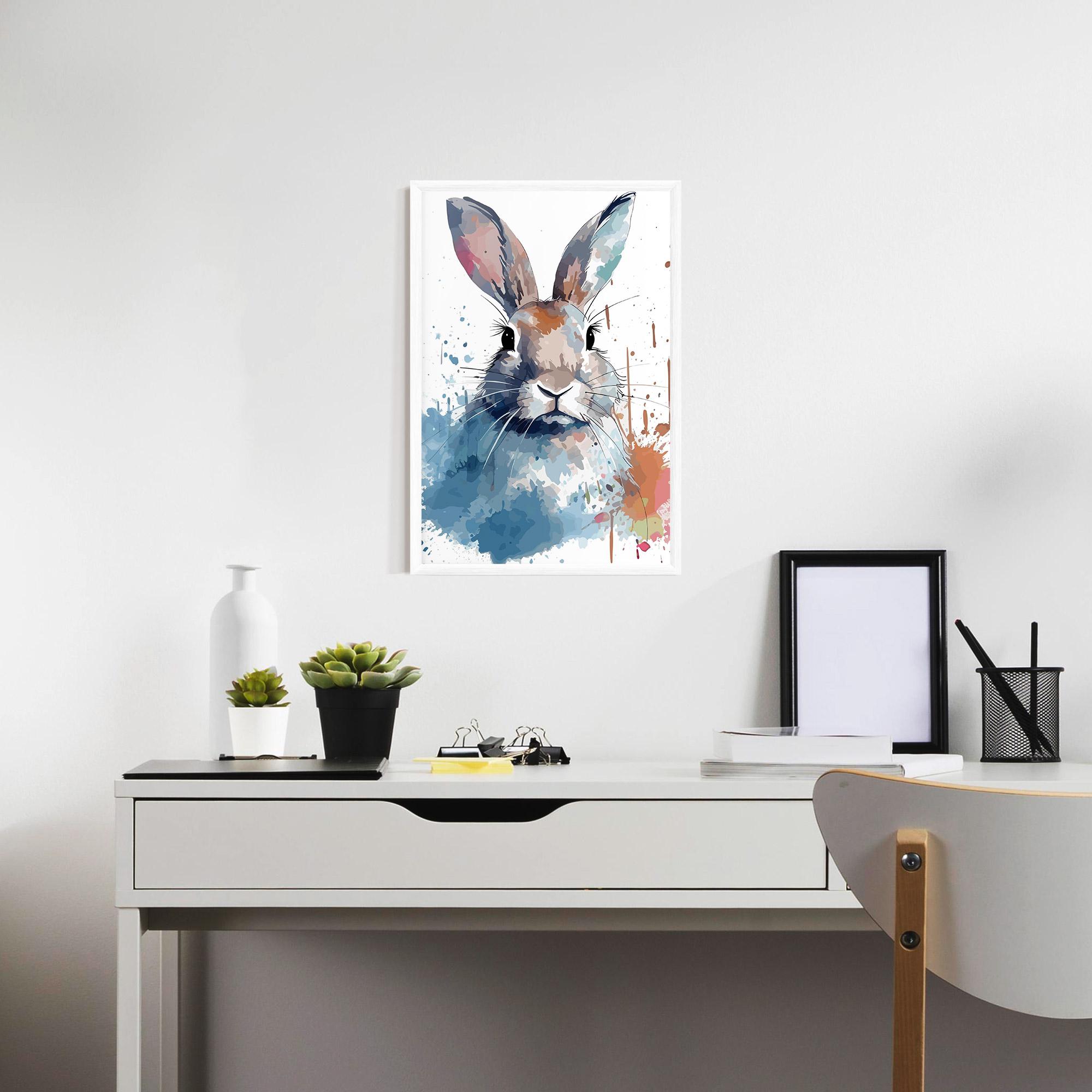 Plakat w Ramie Bunny Art Splash mockup 7