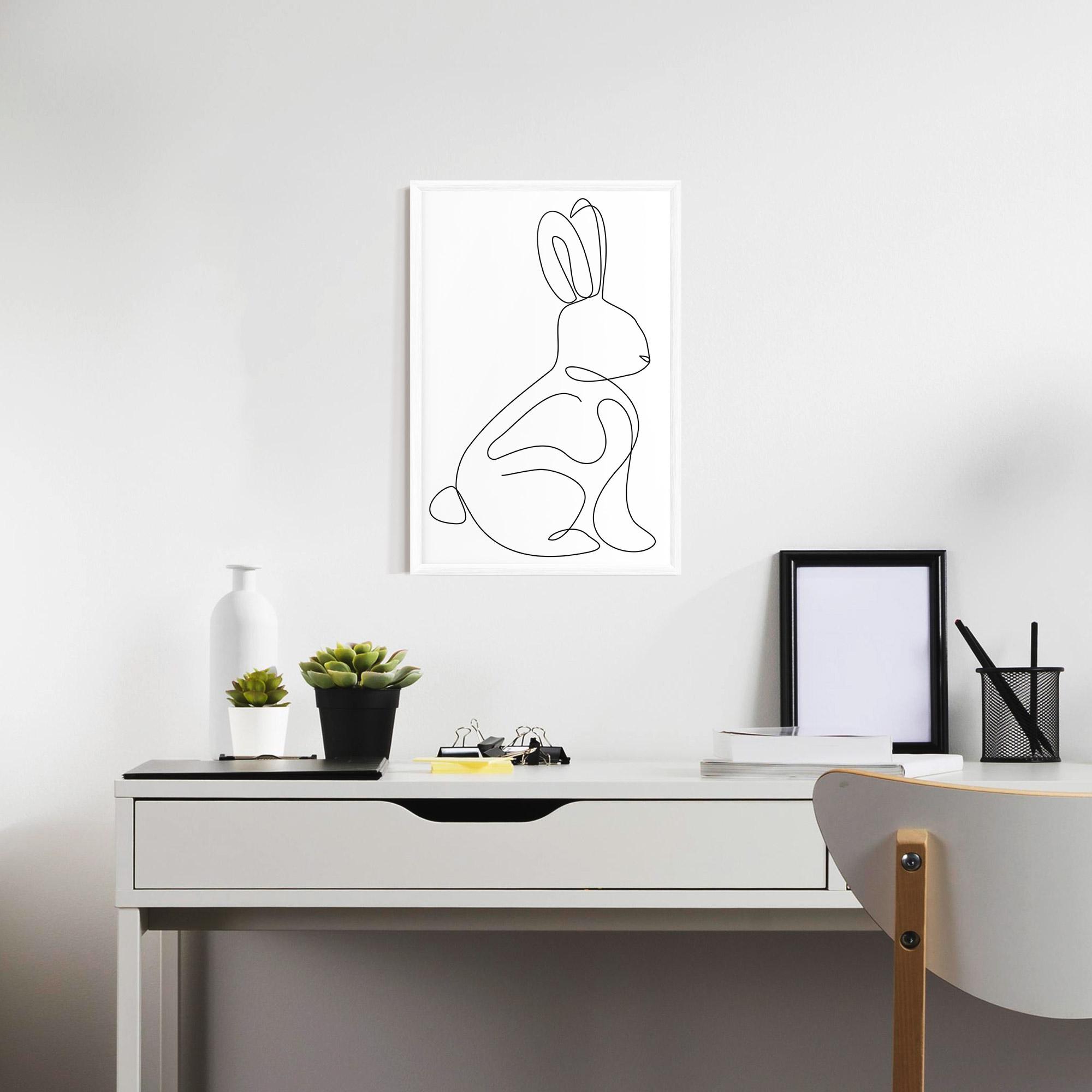 Plakat w Ramie Cute Rabbit mockup 7