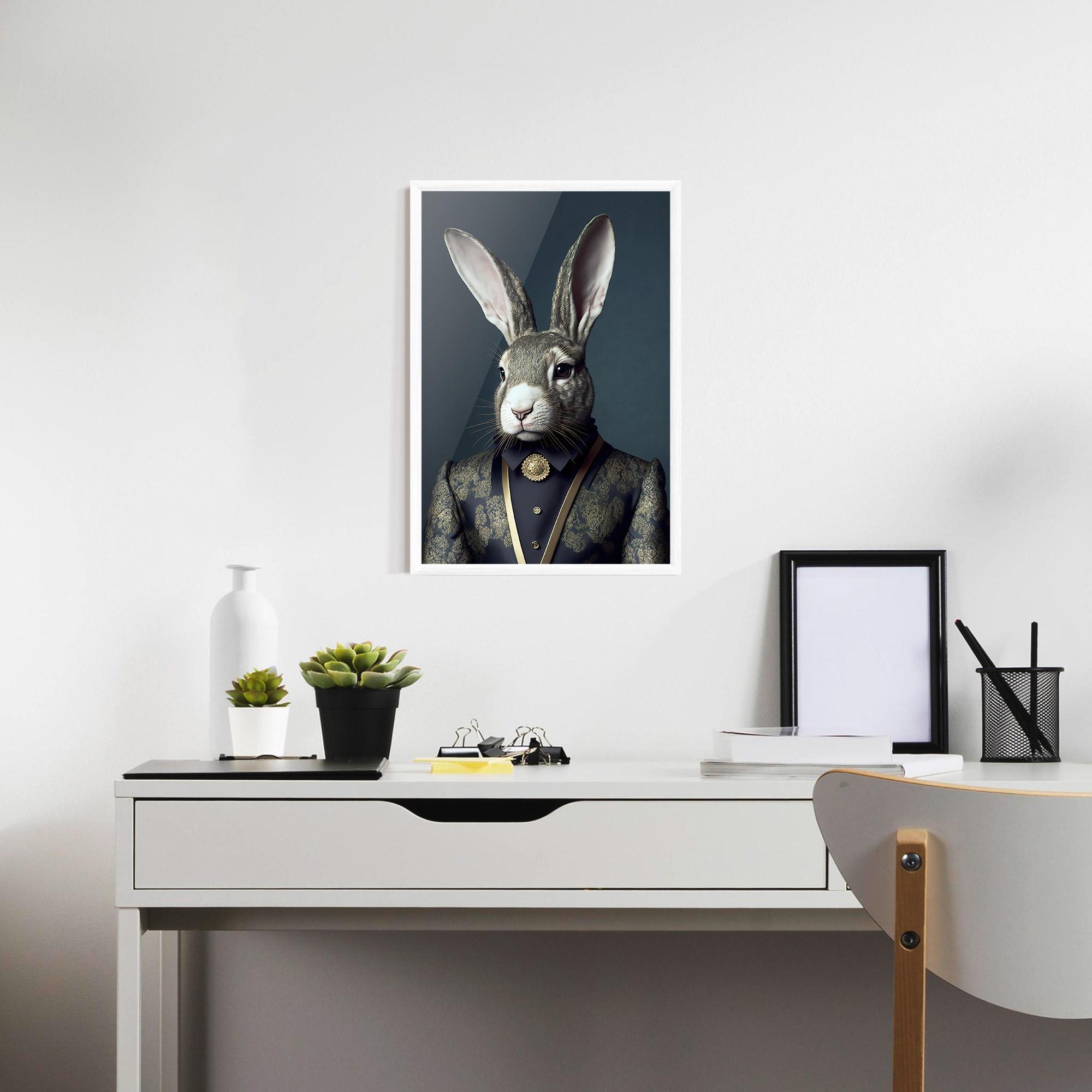 Plakat w Ramie Elegant Rabbit mockup 7