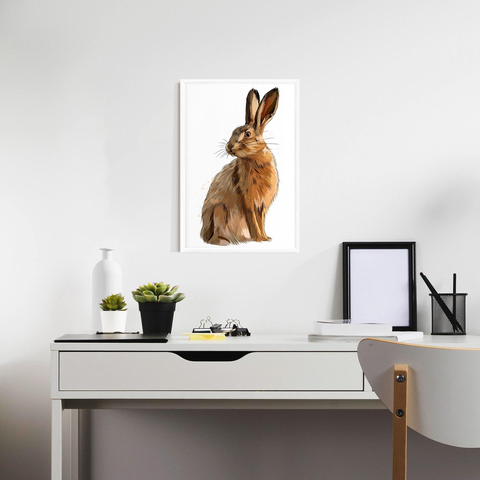 Plakat w Ramie Painted Bunny mockup 7