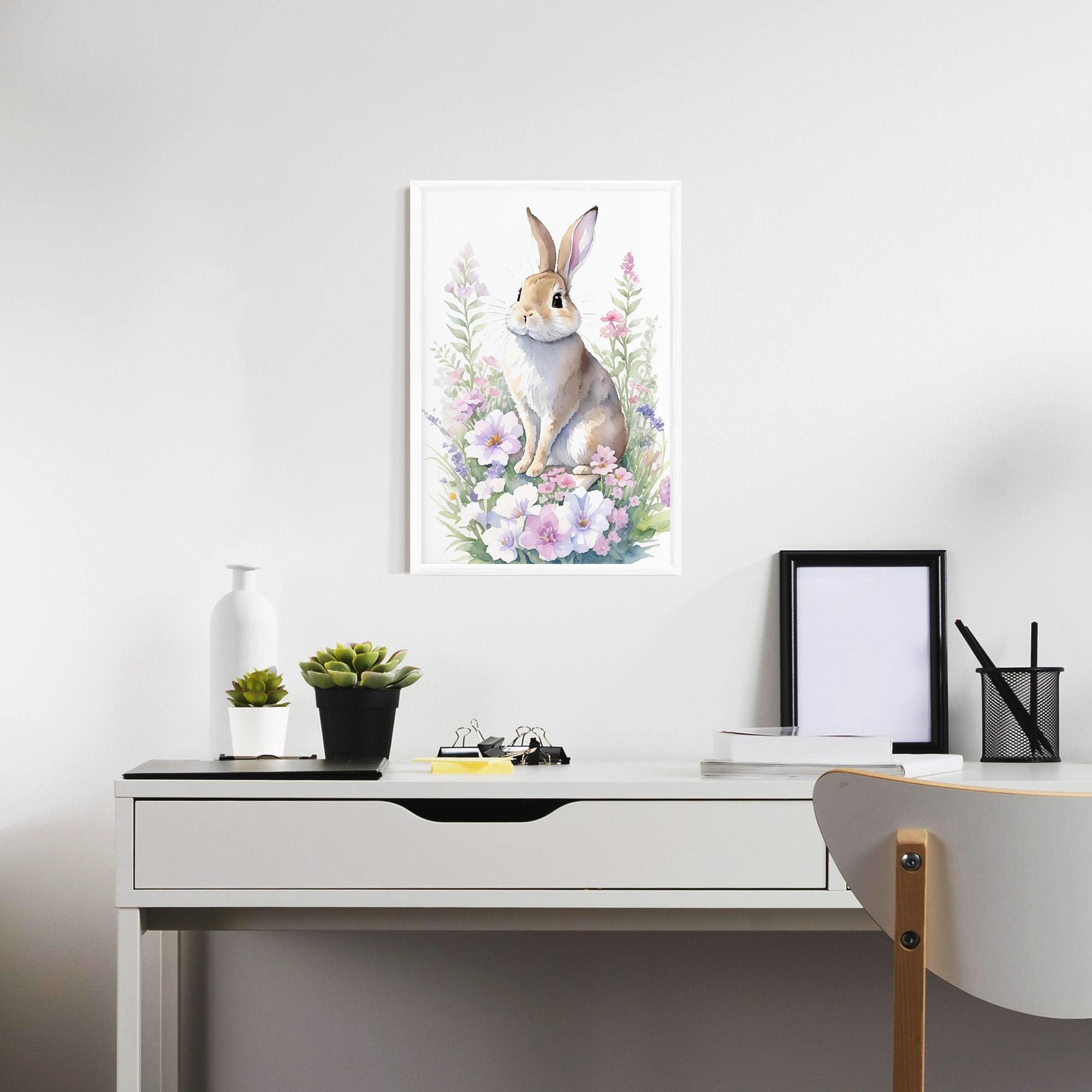 Plakat w Ramie Pretty Cute Bunny mockup 7