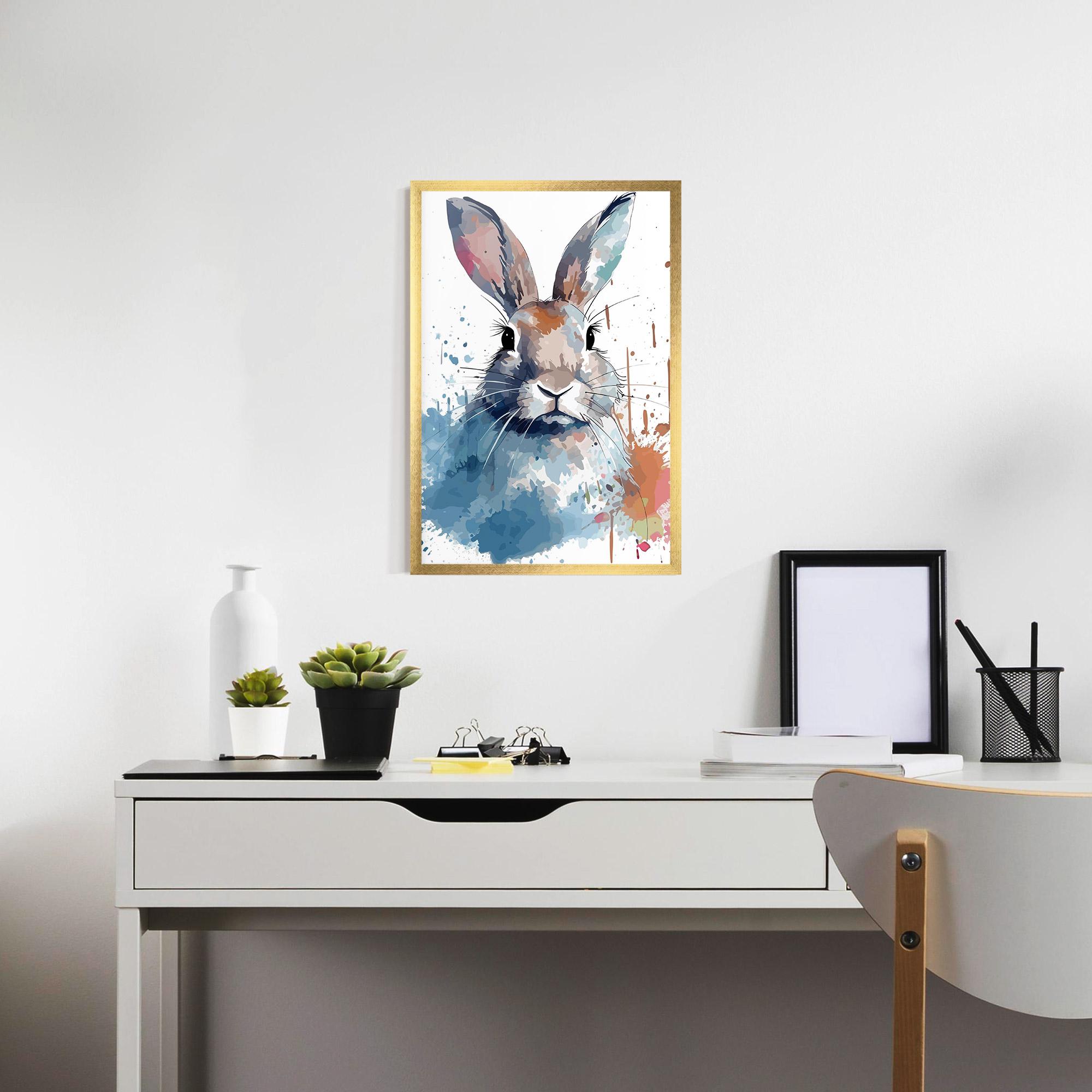 Plakat w Ramie Bunny Art Splash mockup 7