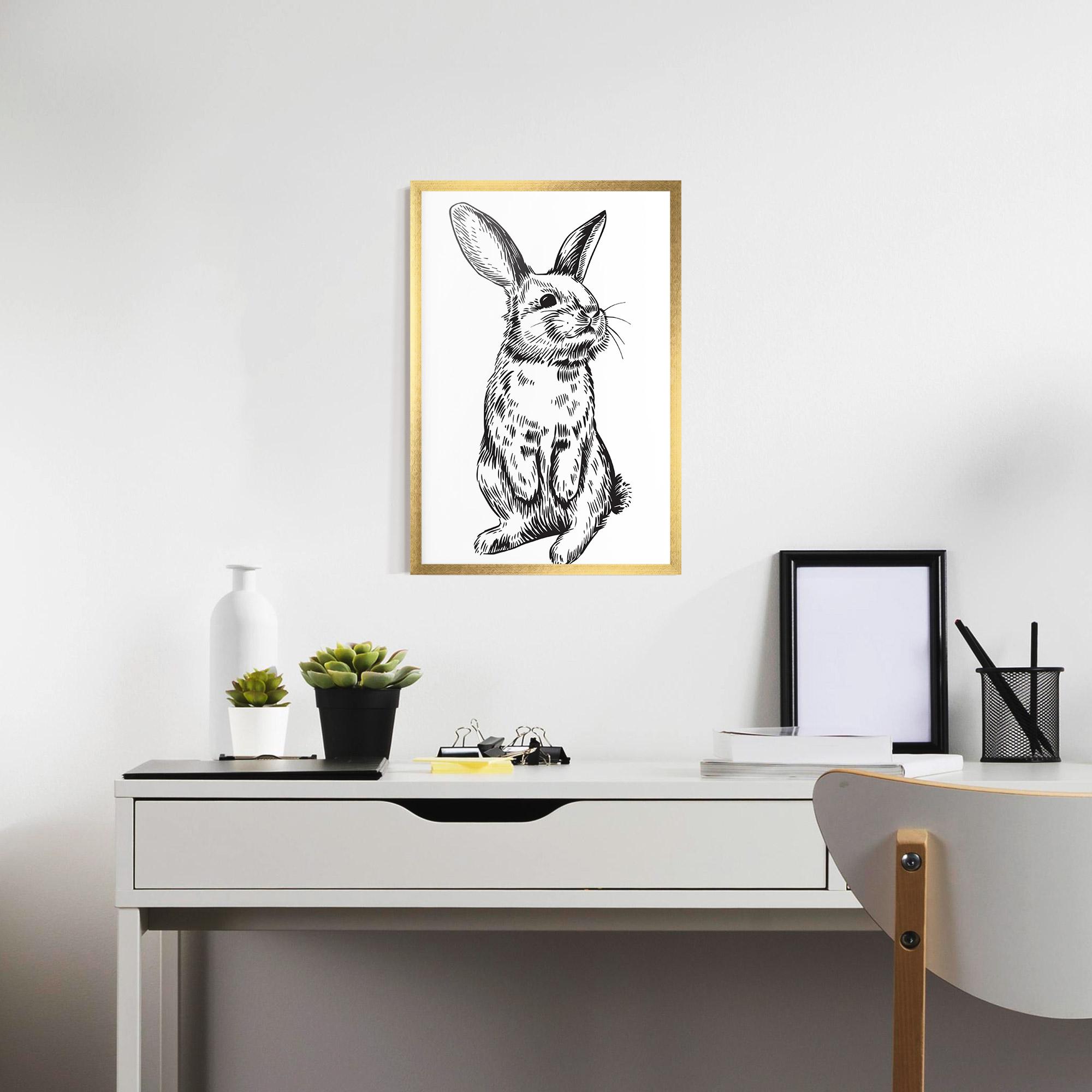 Plakat w Ramie Cute Bunny mockup 7