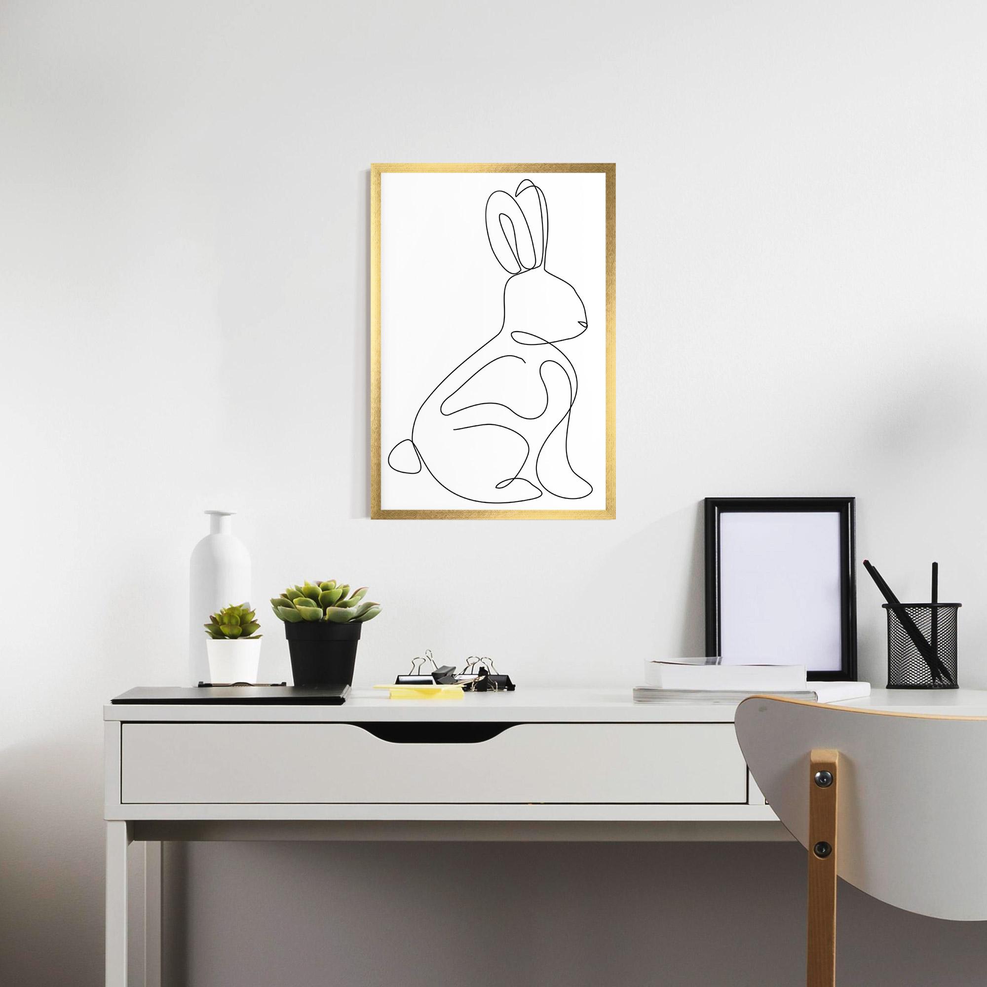 Plakat w Ramie Cute Rabbit mockup 7