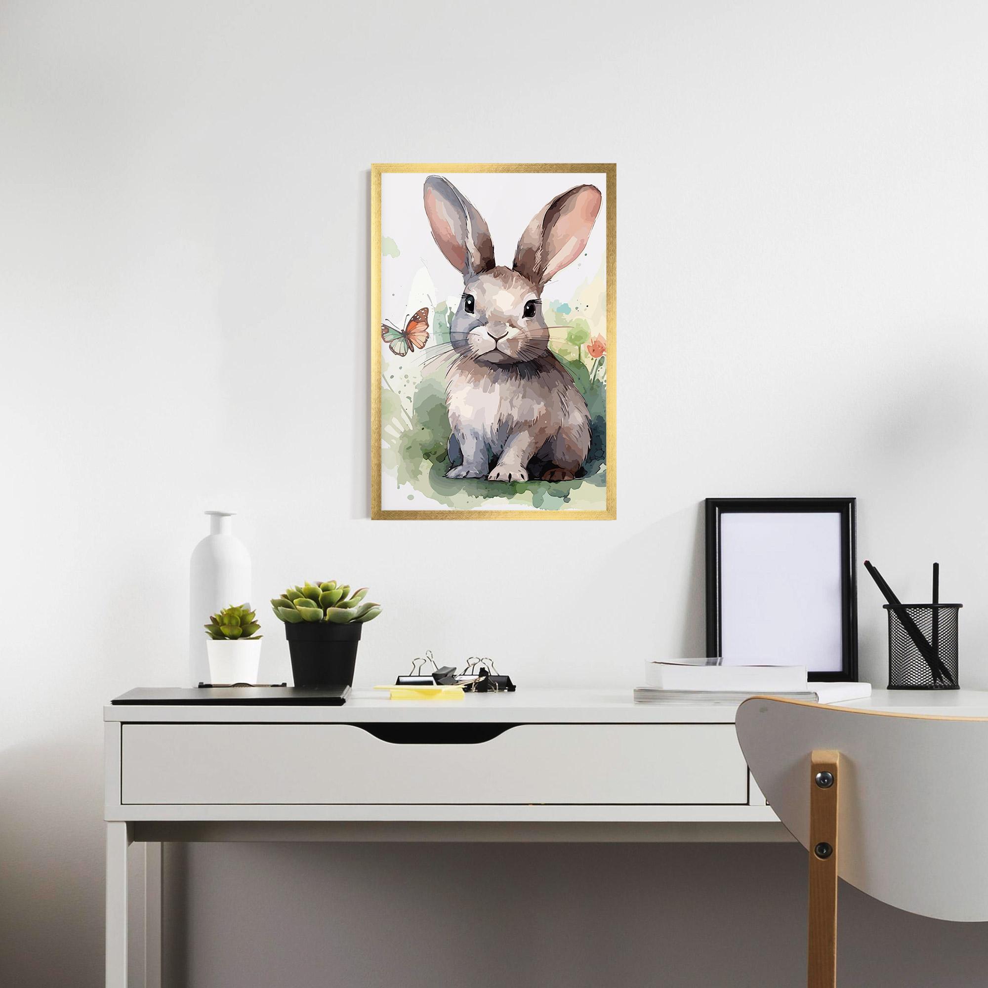 Plakat w Ramie Pretty Bunny Art mockup 7