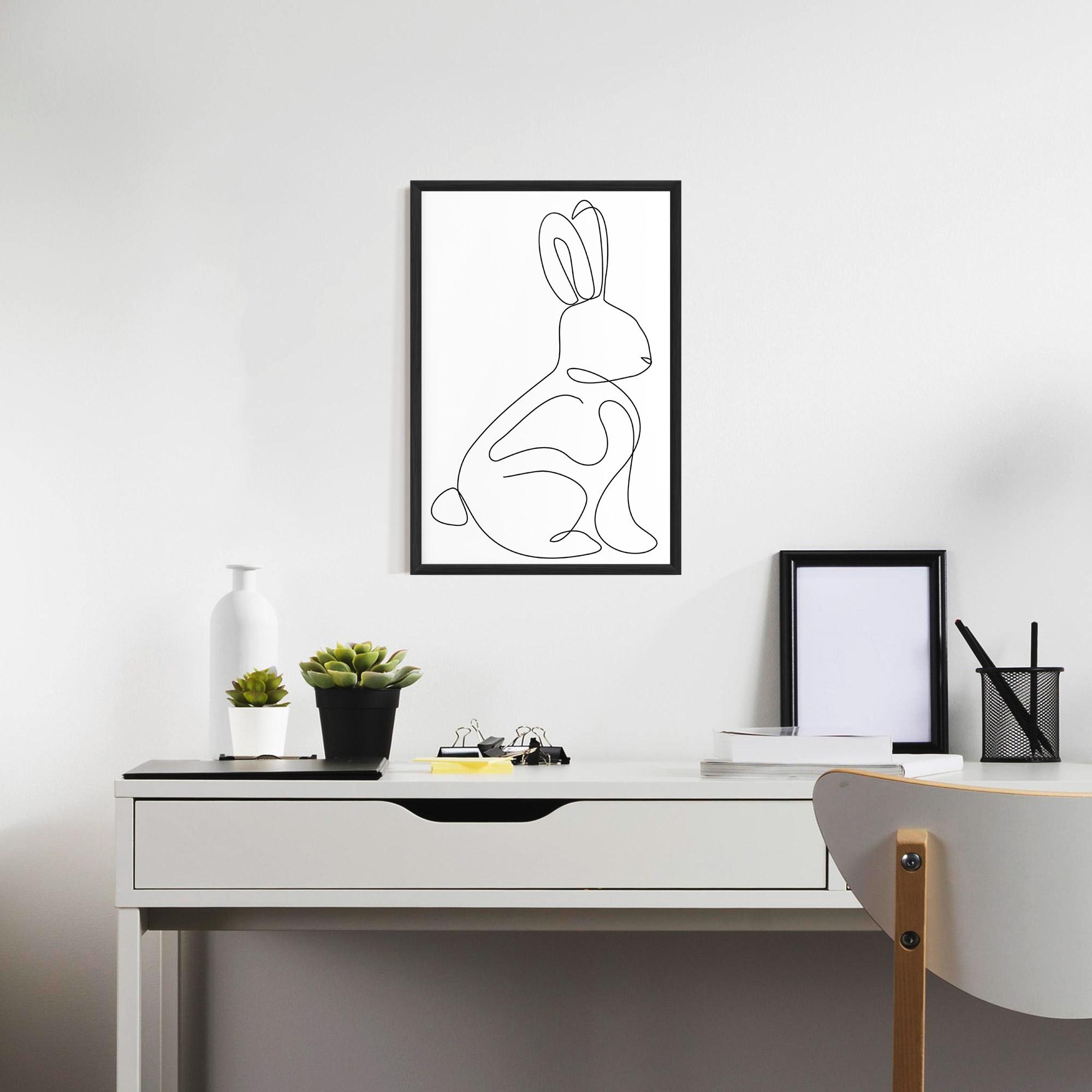 Plakat w Ramie Cute Rabbit mockup 7