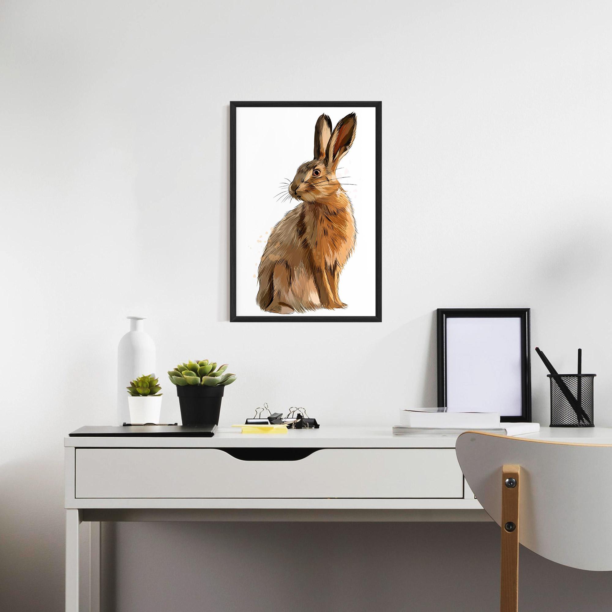 Plakat w Ramie Painted Bunny mockup 7