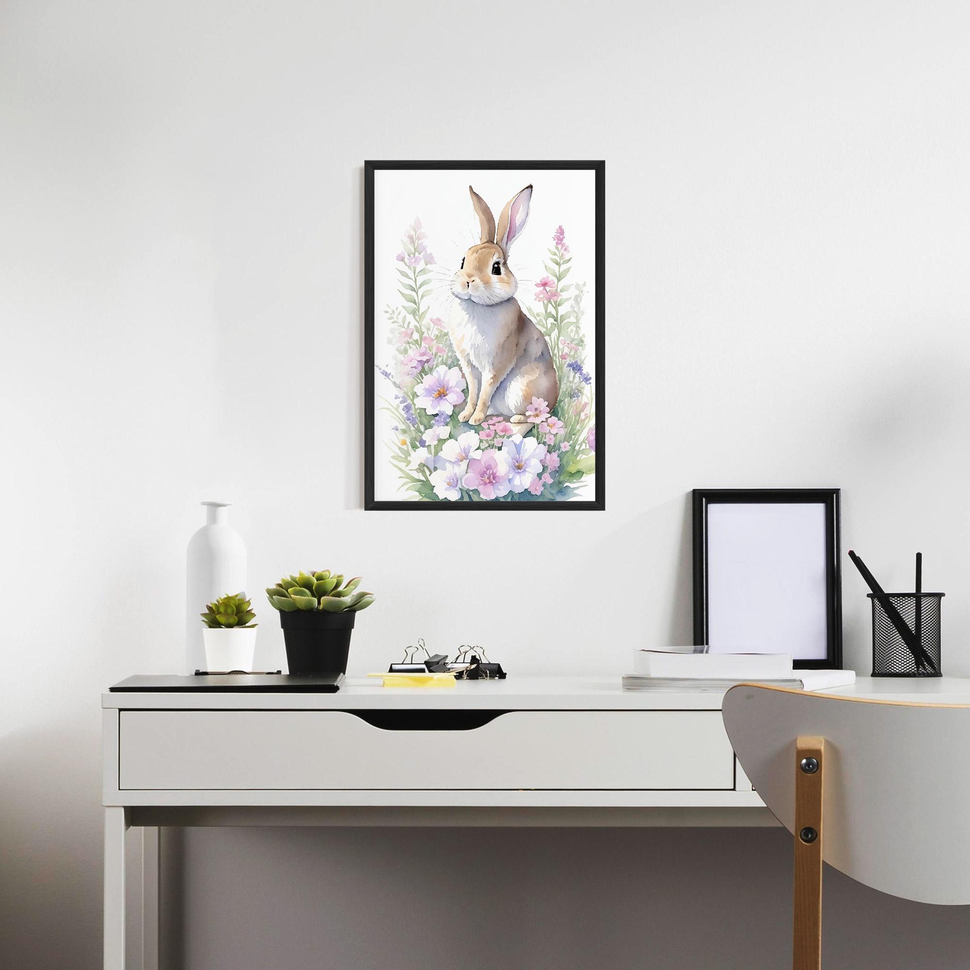Plakat w Ramie Pretty Cute Bunny mockup 7