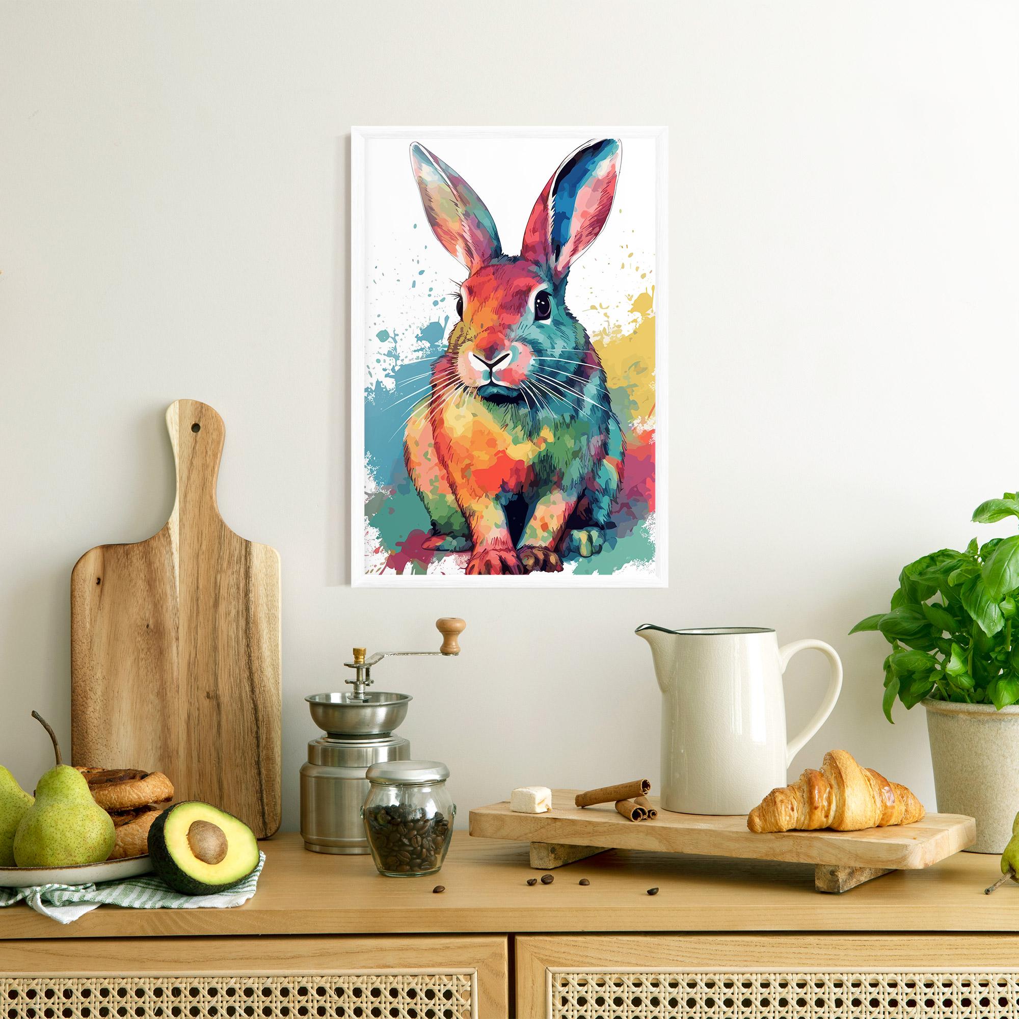 Plakat w Ramie Brush Rabbit mockup 8