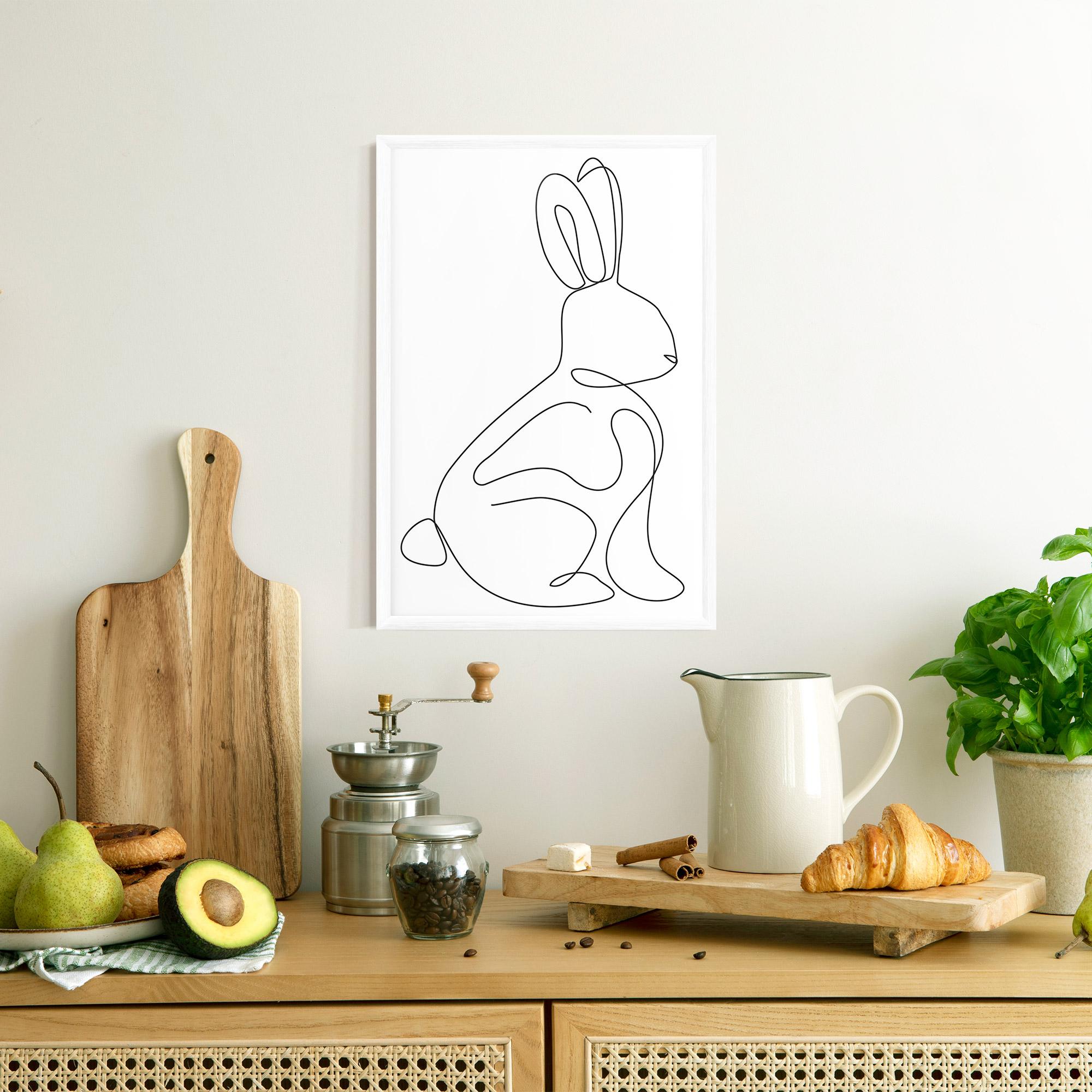 Plakat w Ramie Cute Rabbit mockup 8
