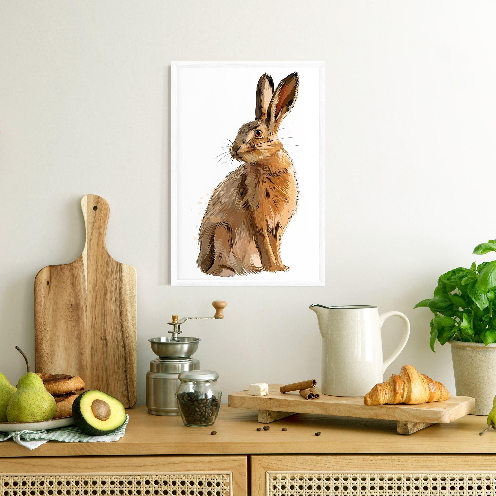 Plakat w Ramie Painted Bunny mockup 8