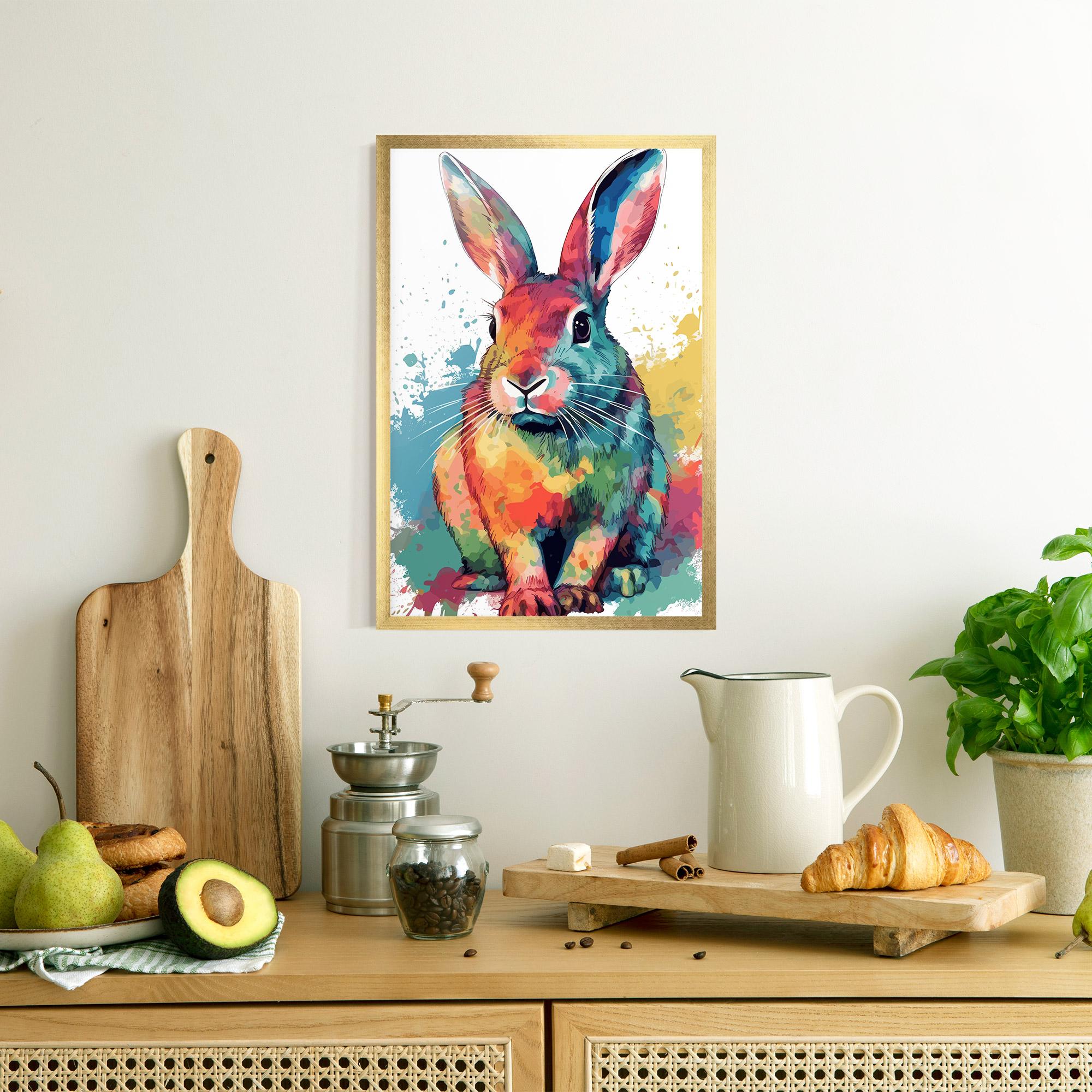 Plakat w Ramie Brush Rabbit mockup 8