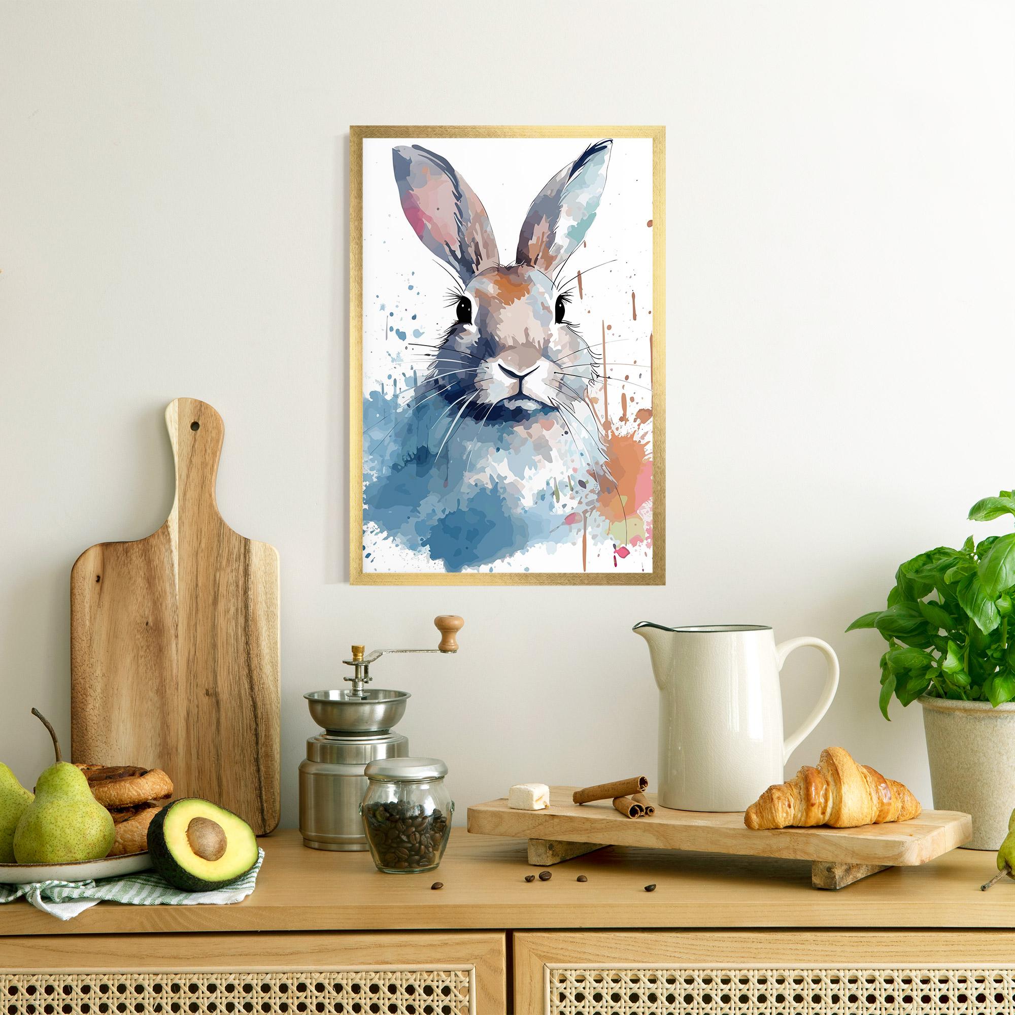 Plakat w Ramie Bunny Art Splash mockup 8