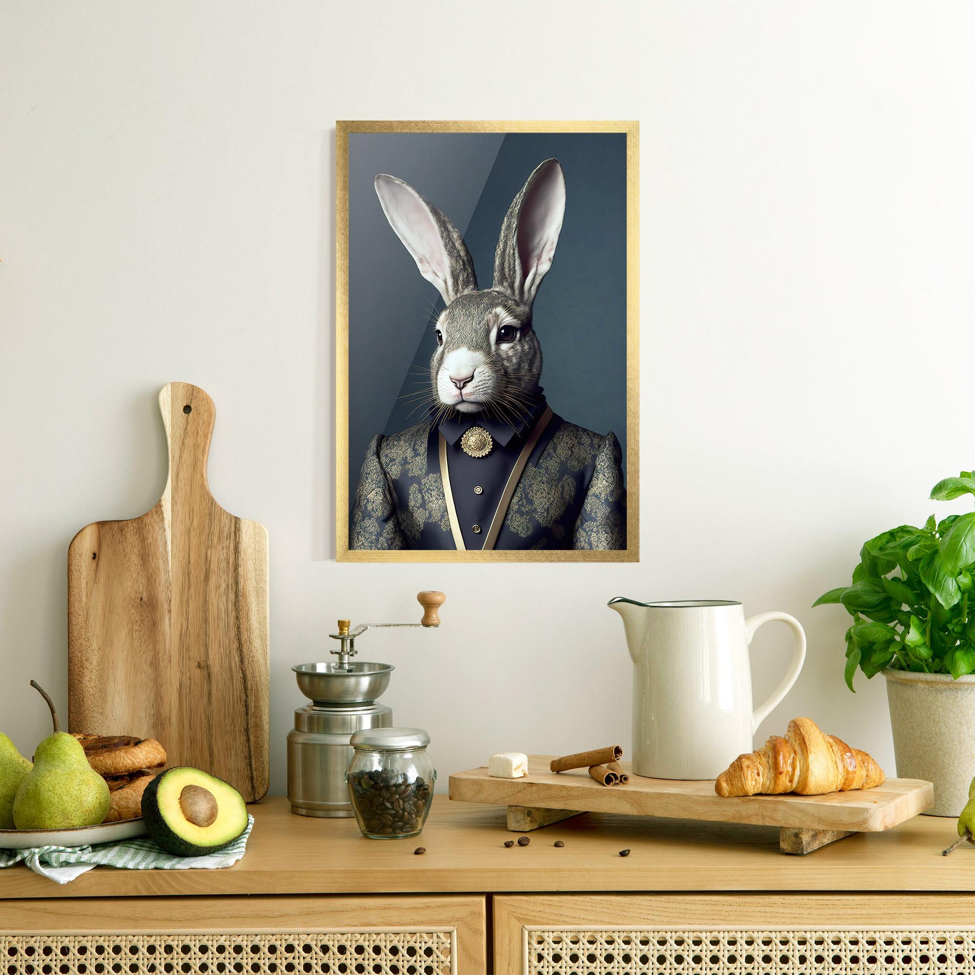 Plakat w Ramie Elegant Rabbit mockup 8