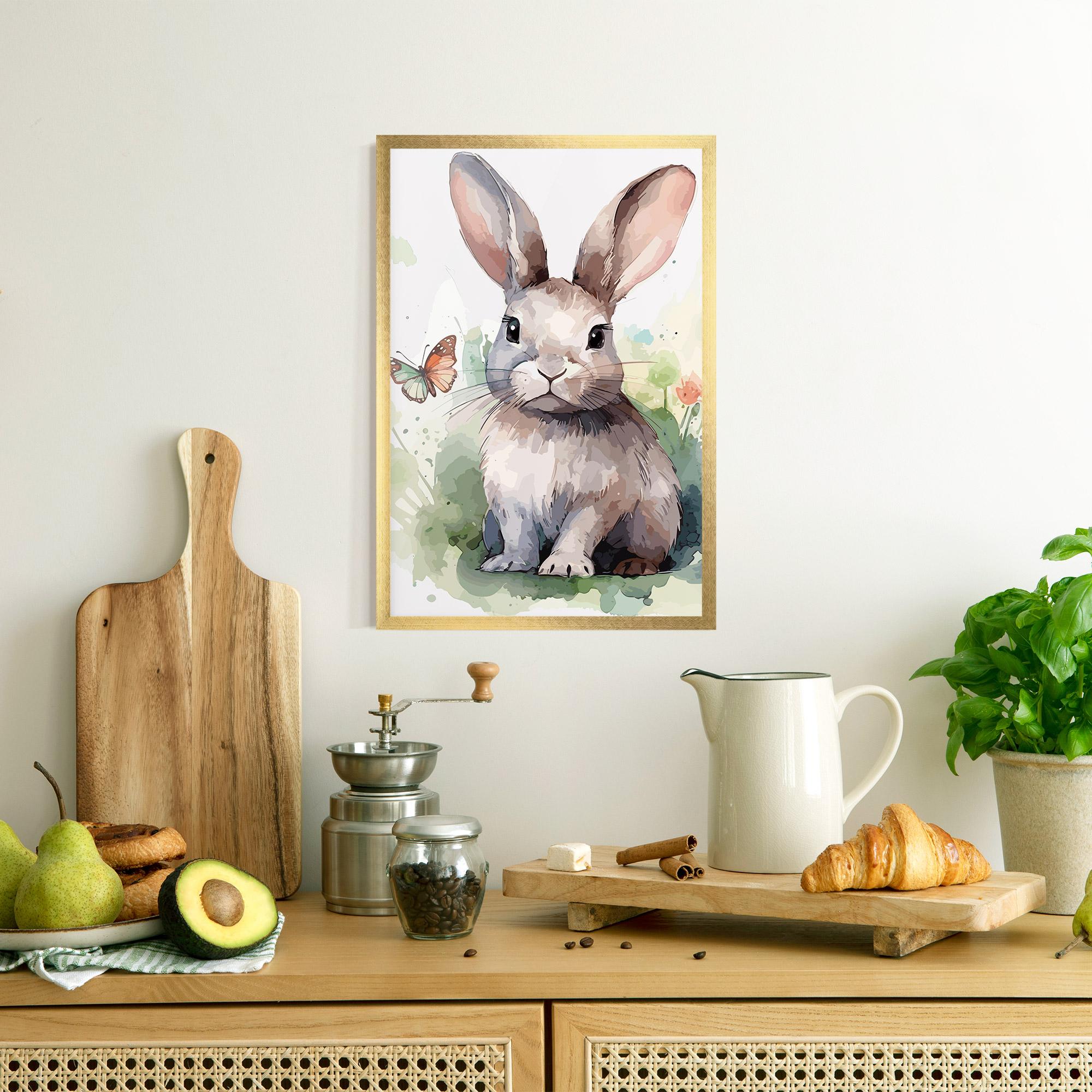 Plakat w Ramie Pretty Bunny Art mockup 8
