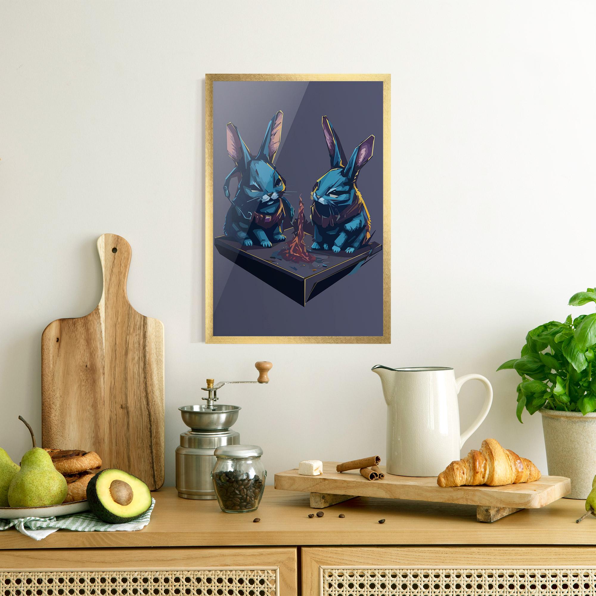 Plakat w Ramie Rabbit Headset mockup 8