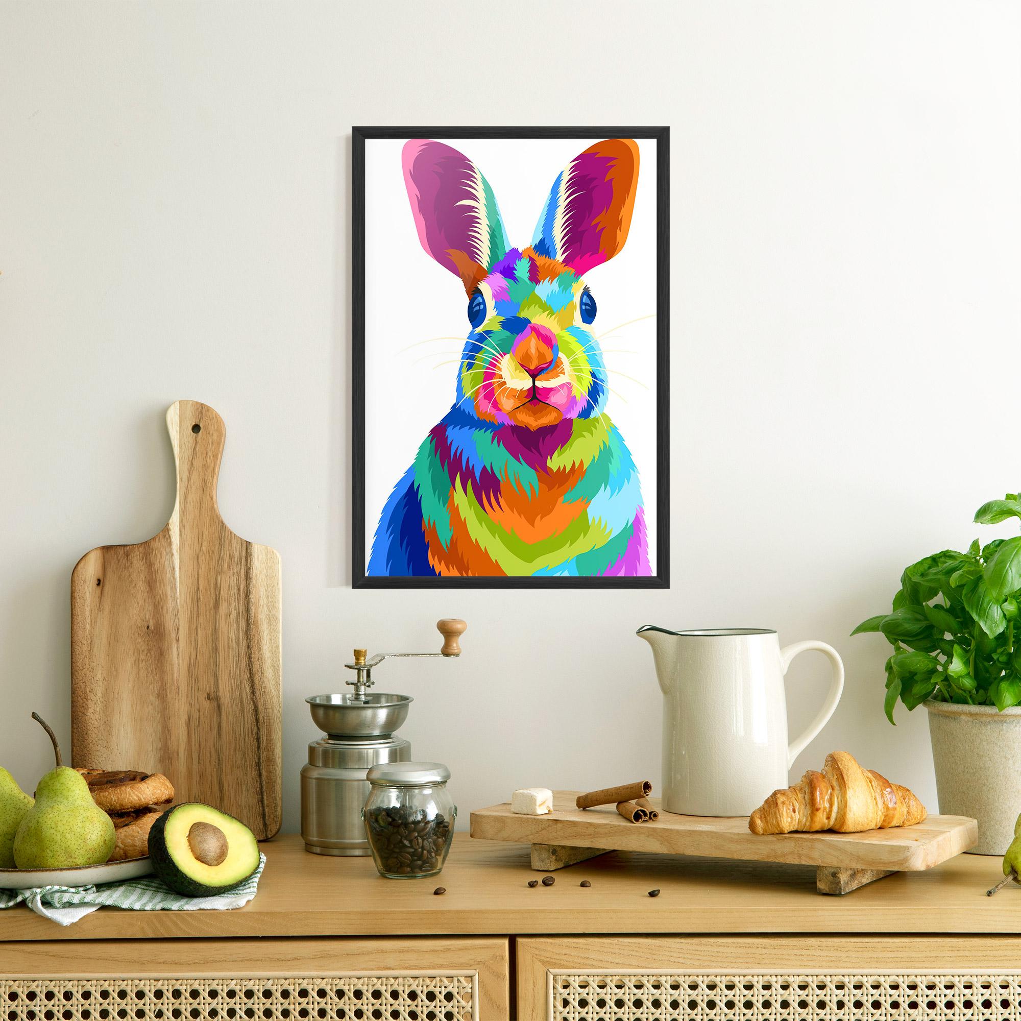Plakat w Ramie Rabbit Art Style mockup 8