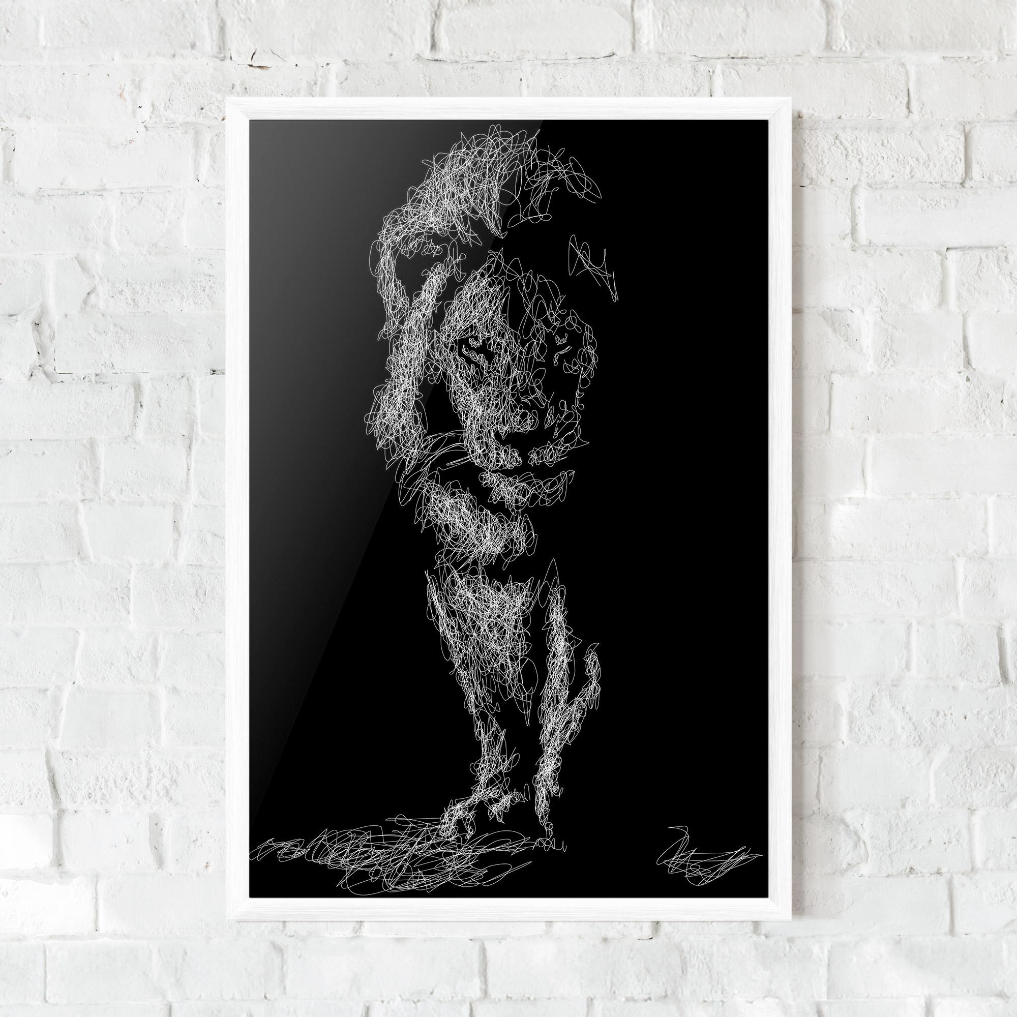 Plakat w Ramie Lion Signature mockup 0