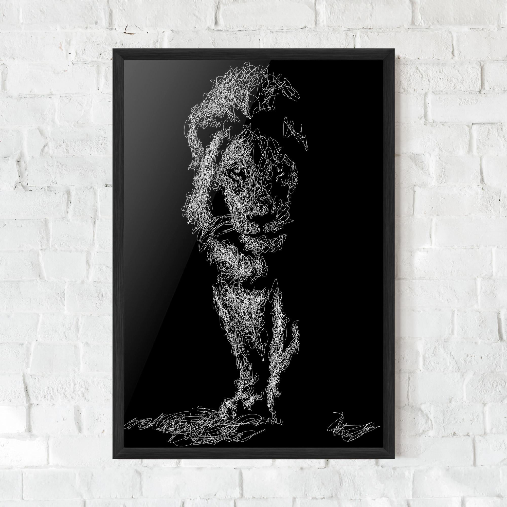 Plakat w Ramie Lion Signature mockup 0