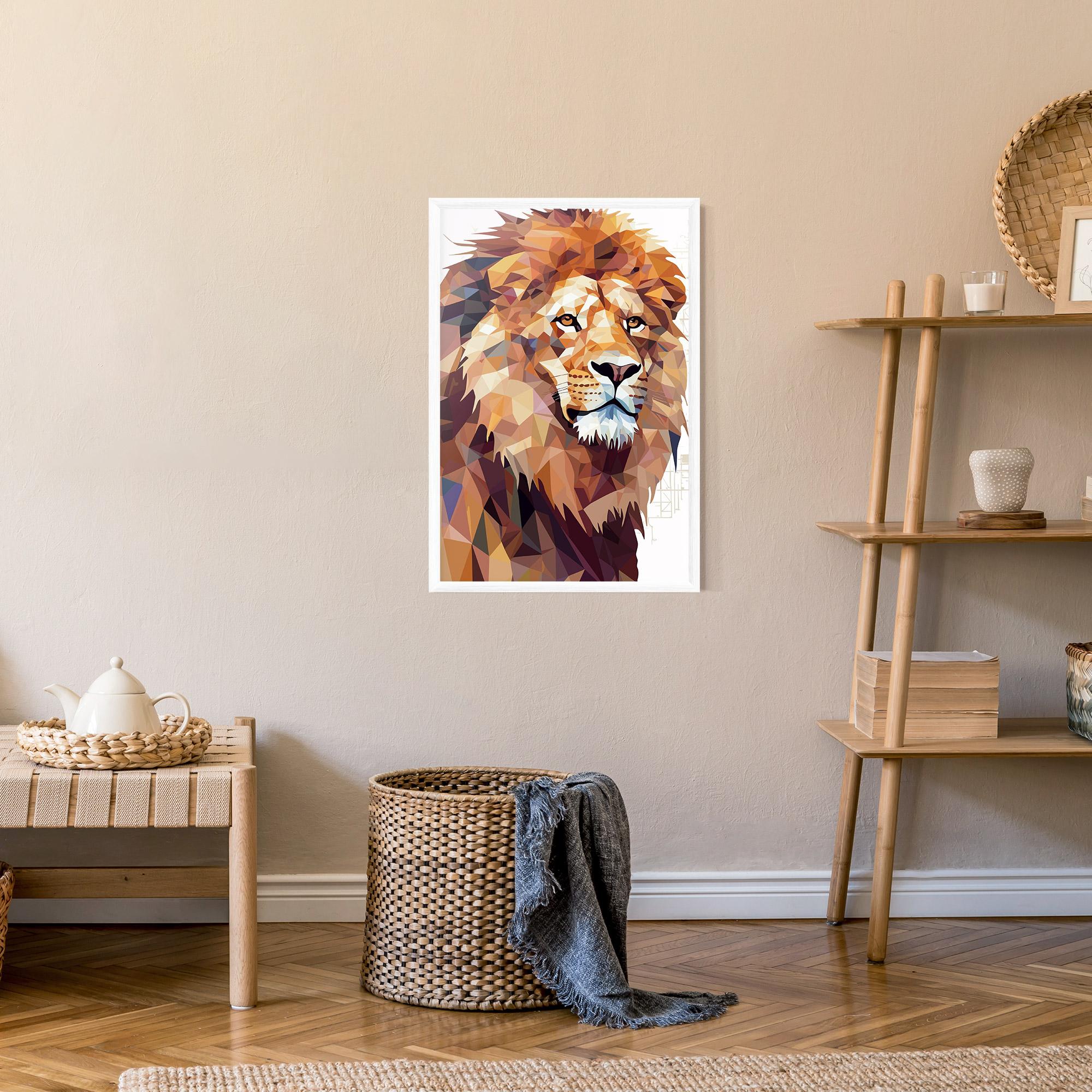 Plakat w Ramie Artistic Lion Head mockup 9