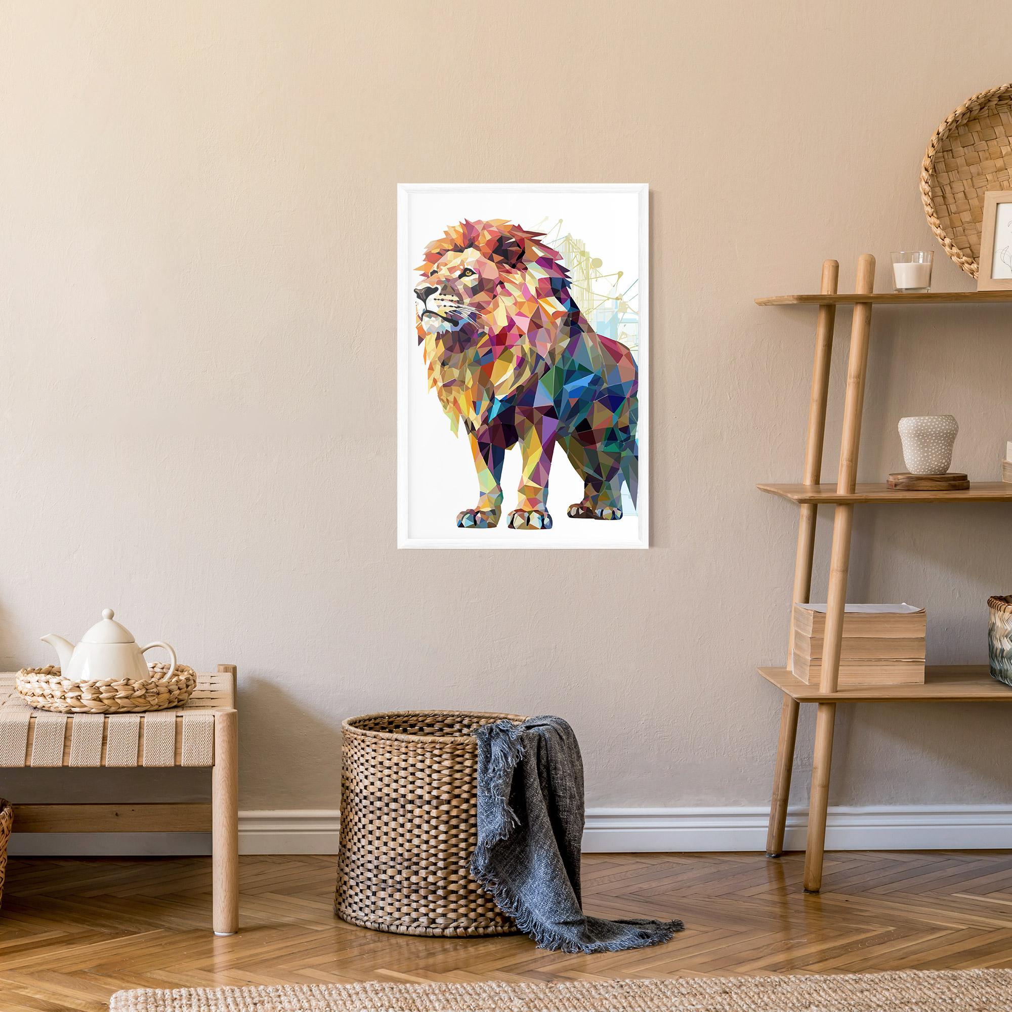 Plakat w Ramie Artistic Lion mockup 9