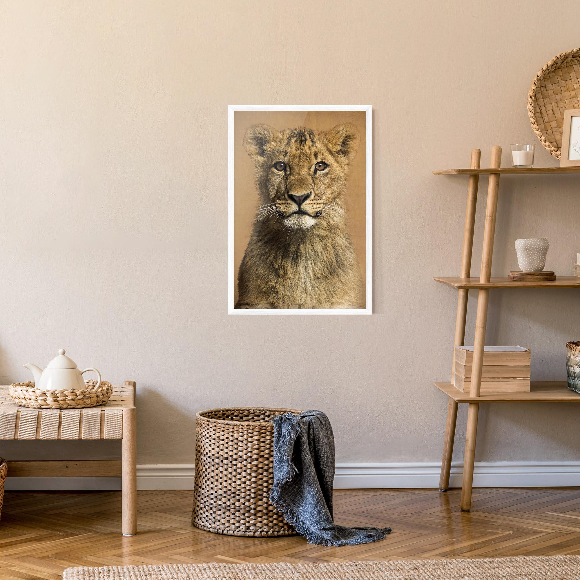 Plakat w Ramie Baby Lion mockup 9