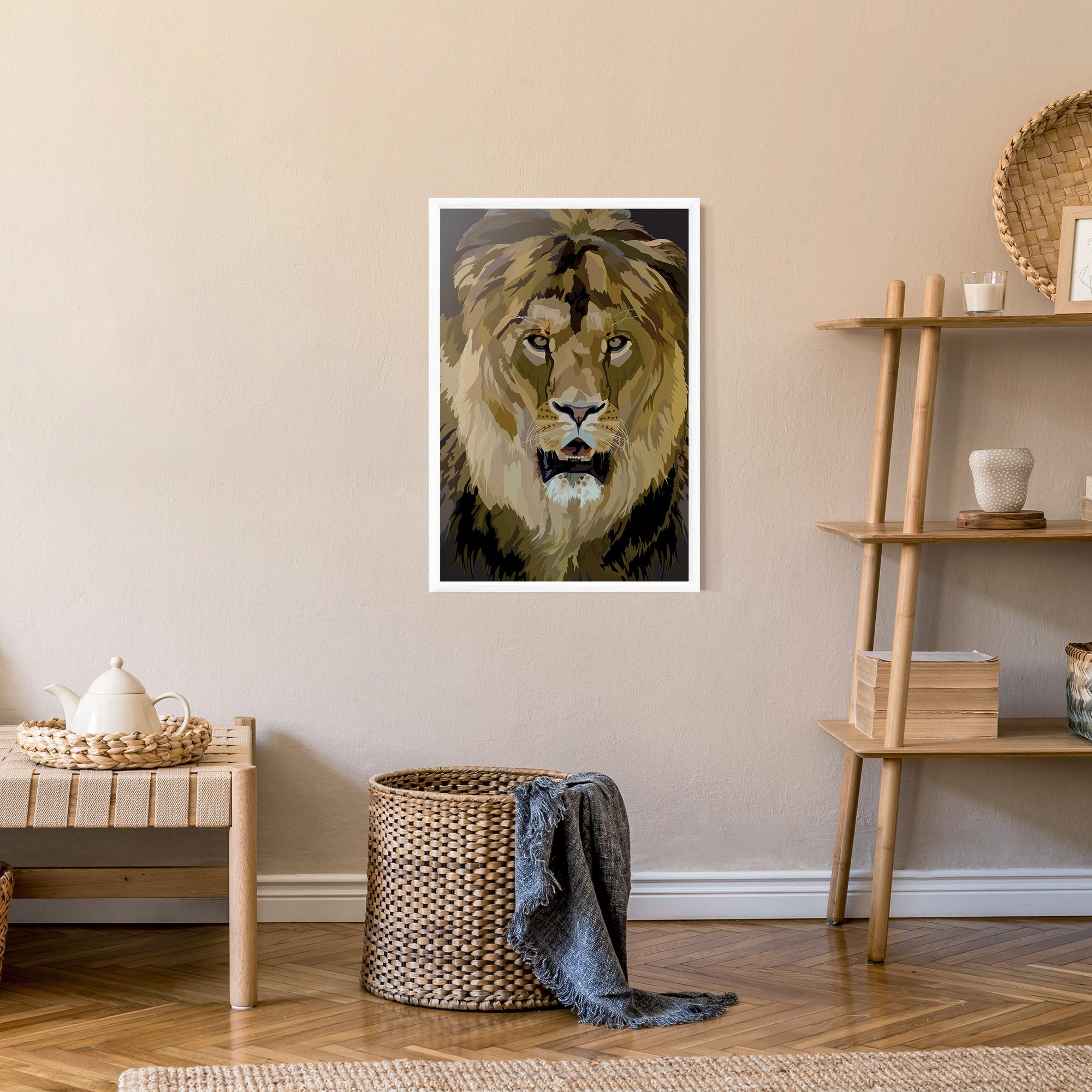 Plakat w Ramie Beautiful Lion Art mockup 9