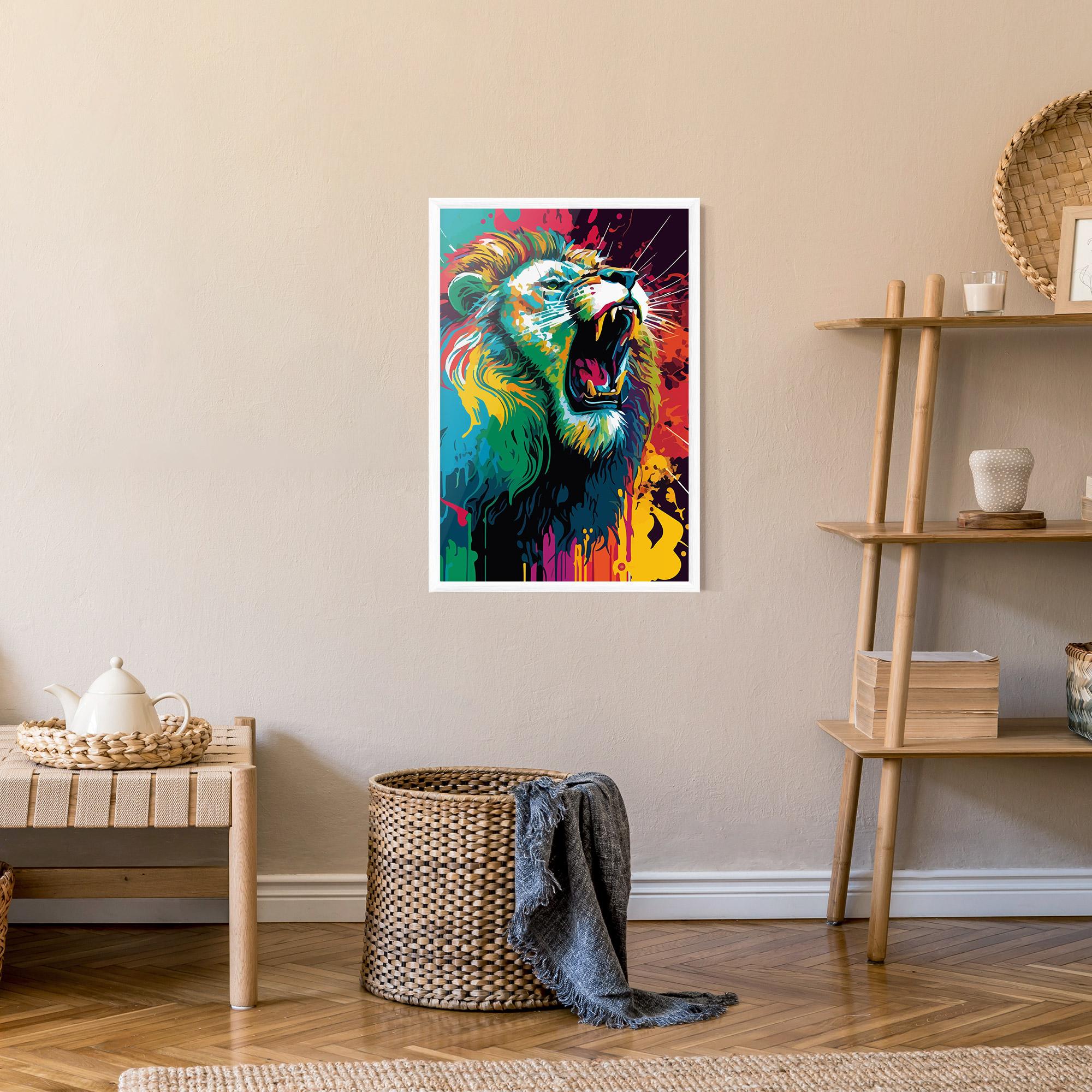 Plakat w Ramie Lion Splash mockup 9