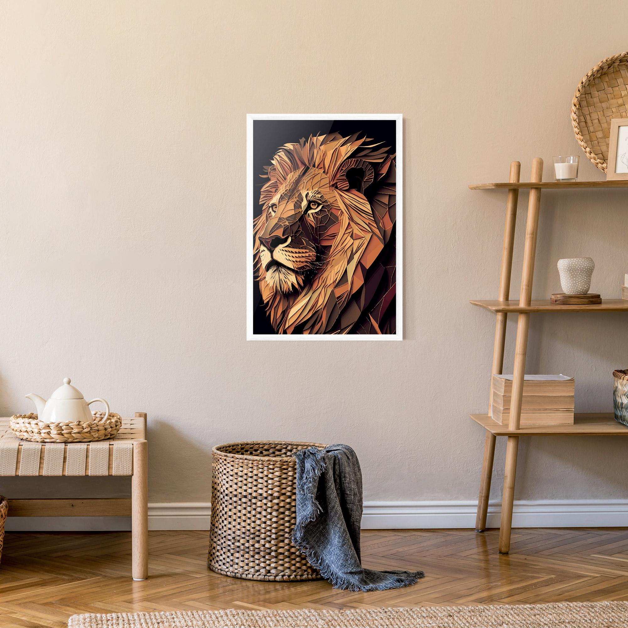 Plakat w Ramie Orange Mix Lion mockup 9
