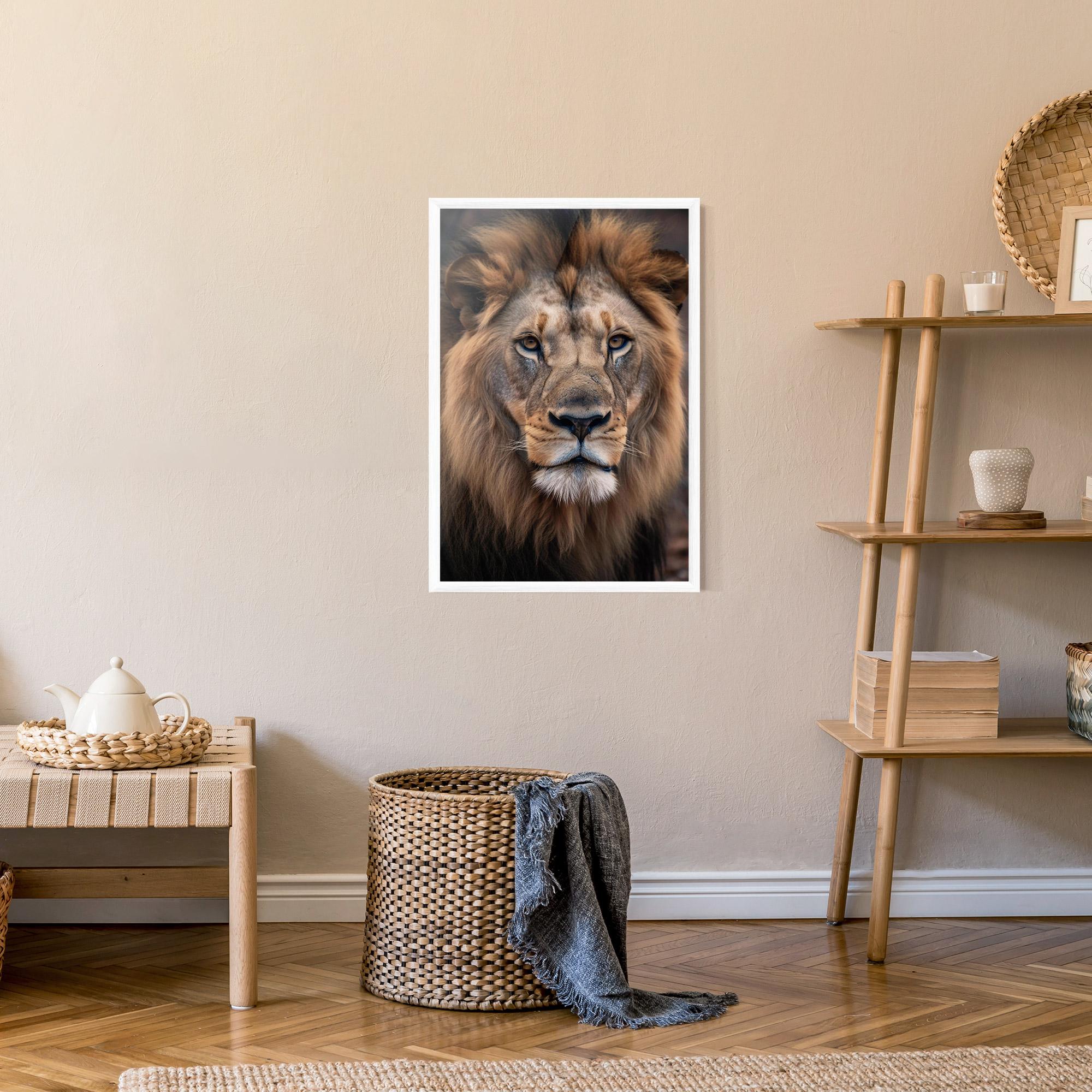 Plakat w Ramie Wild Lion View mockup 9