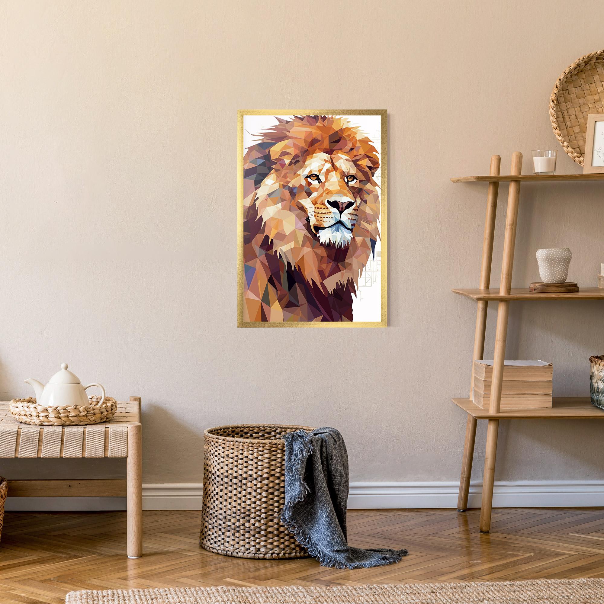 Plakat w Ramie Artistic Lion Head mockup 9