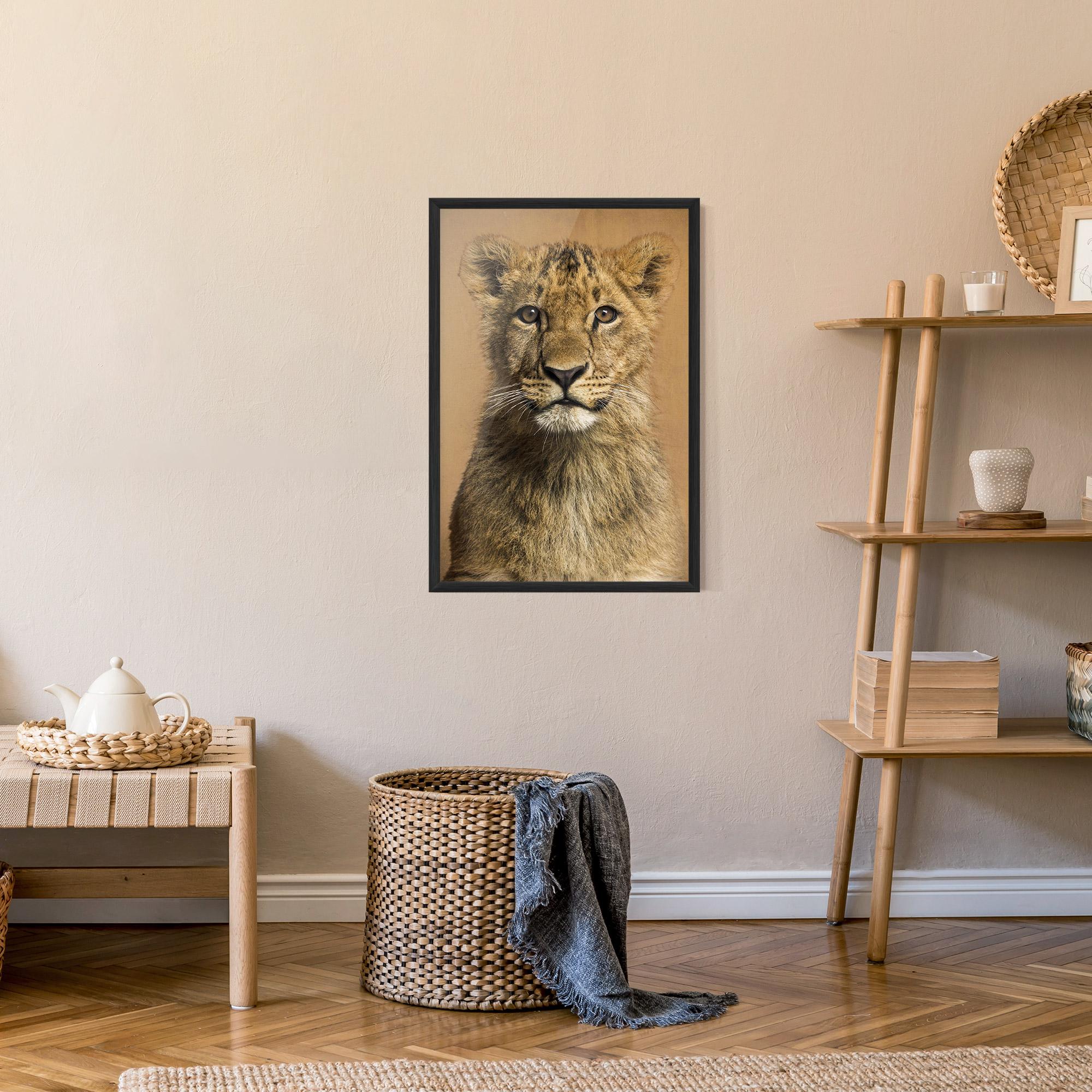 Plakat w Ramie Baby Lion mockup 9