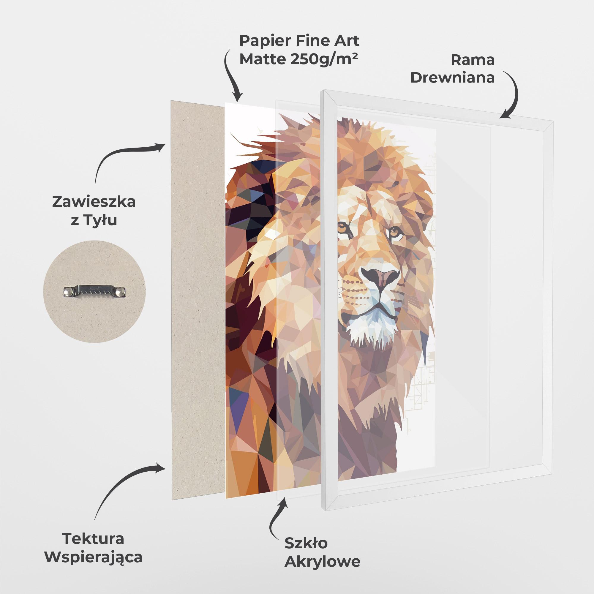 Plakat w Ramie Artistic Lion Head mockup 1