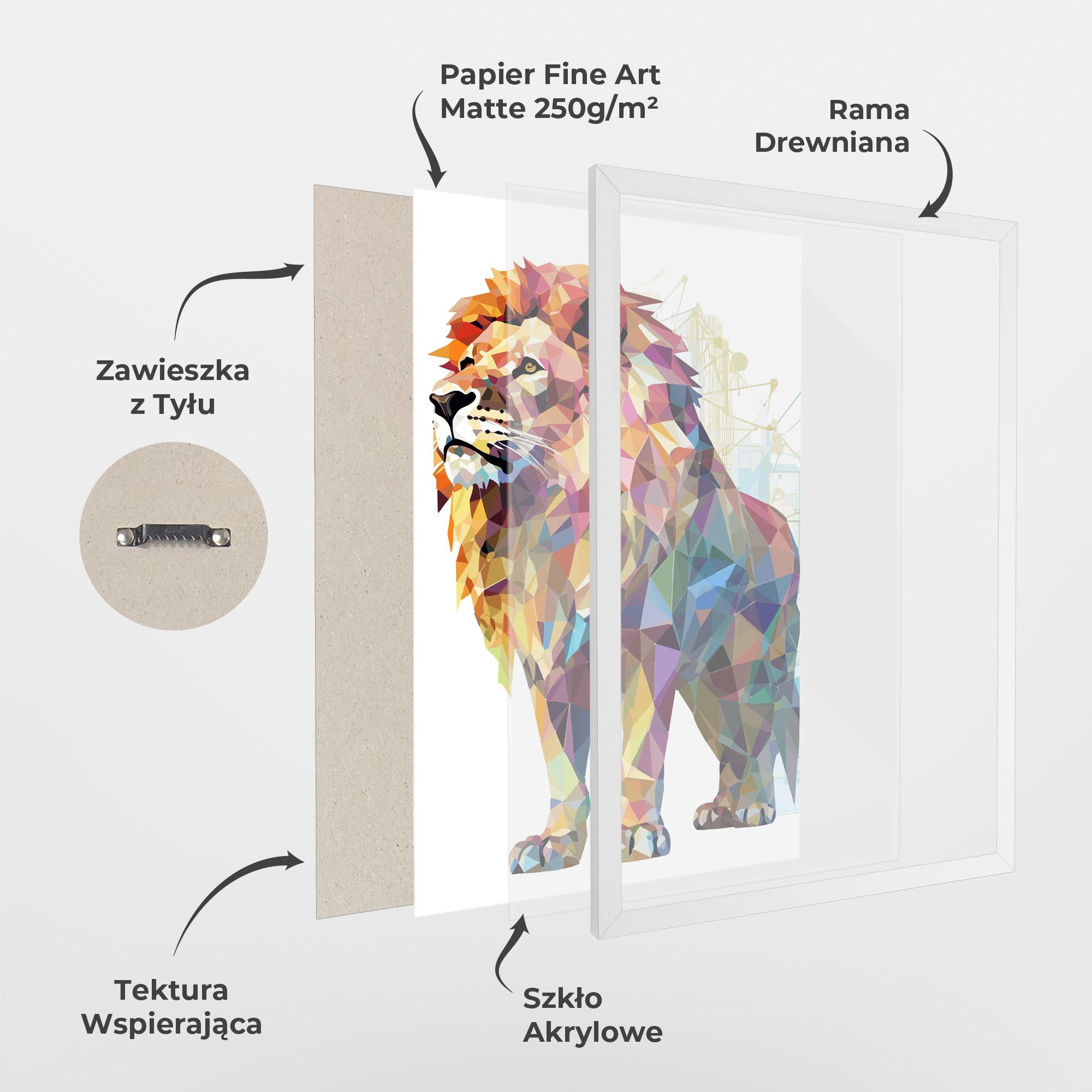 Plakat w Ramie Artistic Lion mockup 1