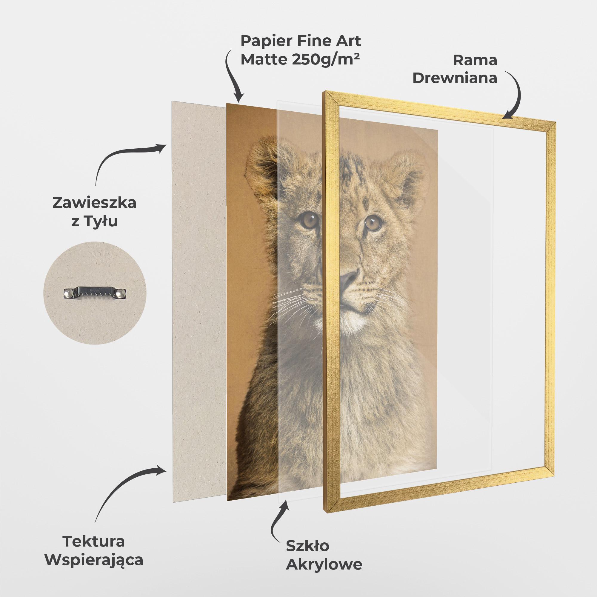 Plakat w Ramie Baby Lion mockup 1