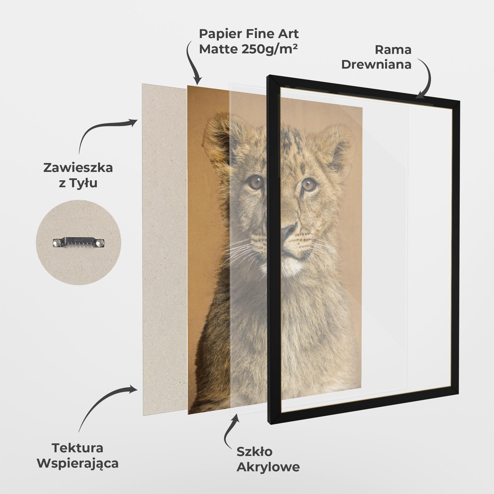 Plakat w Ramie Baby Lion mockup 1