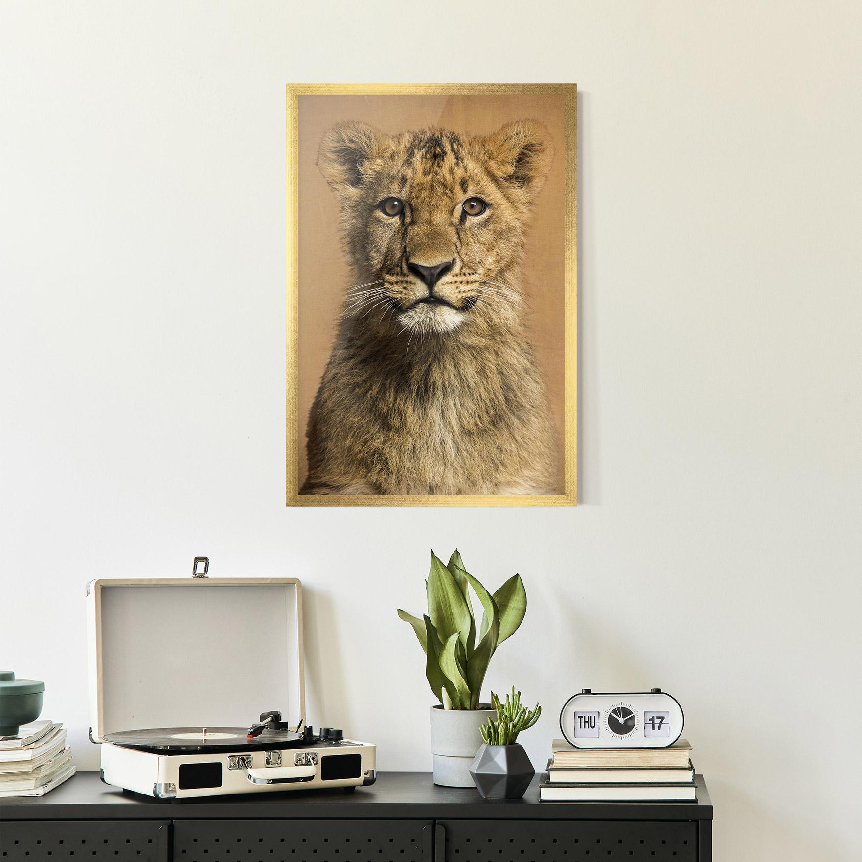 Plakat w Ramie Baby Lion mockup 2