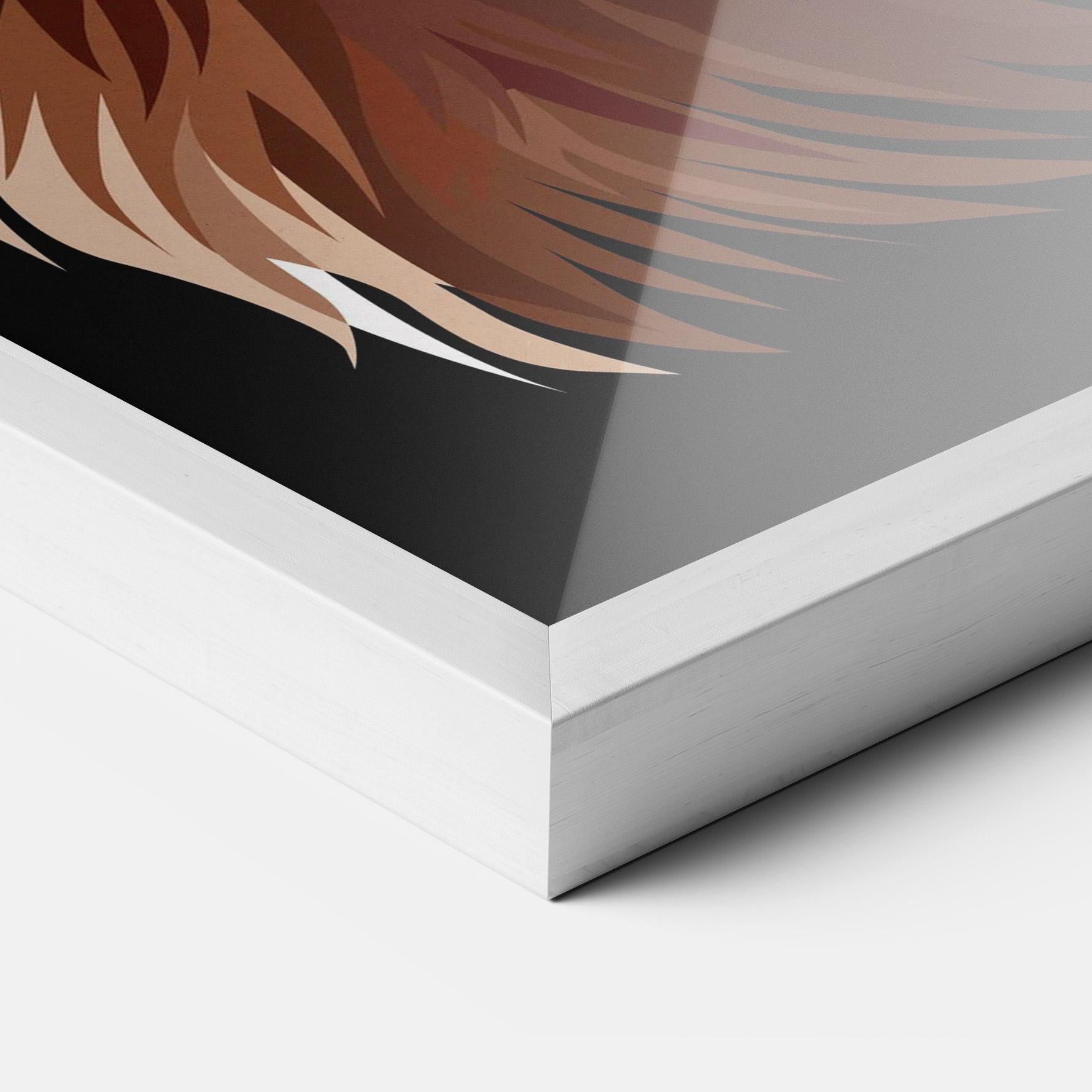 Plakat w Ramie Angry Lion Head mockup 3