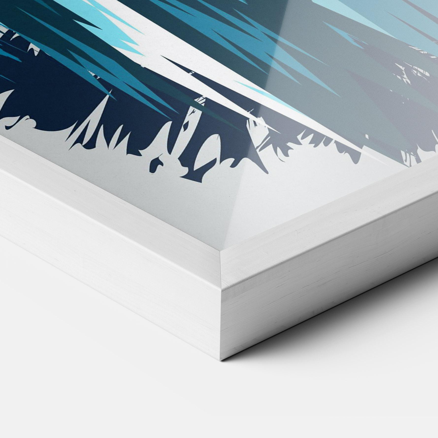 Plakat w Ramie Blue Lion Head mockup 3