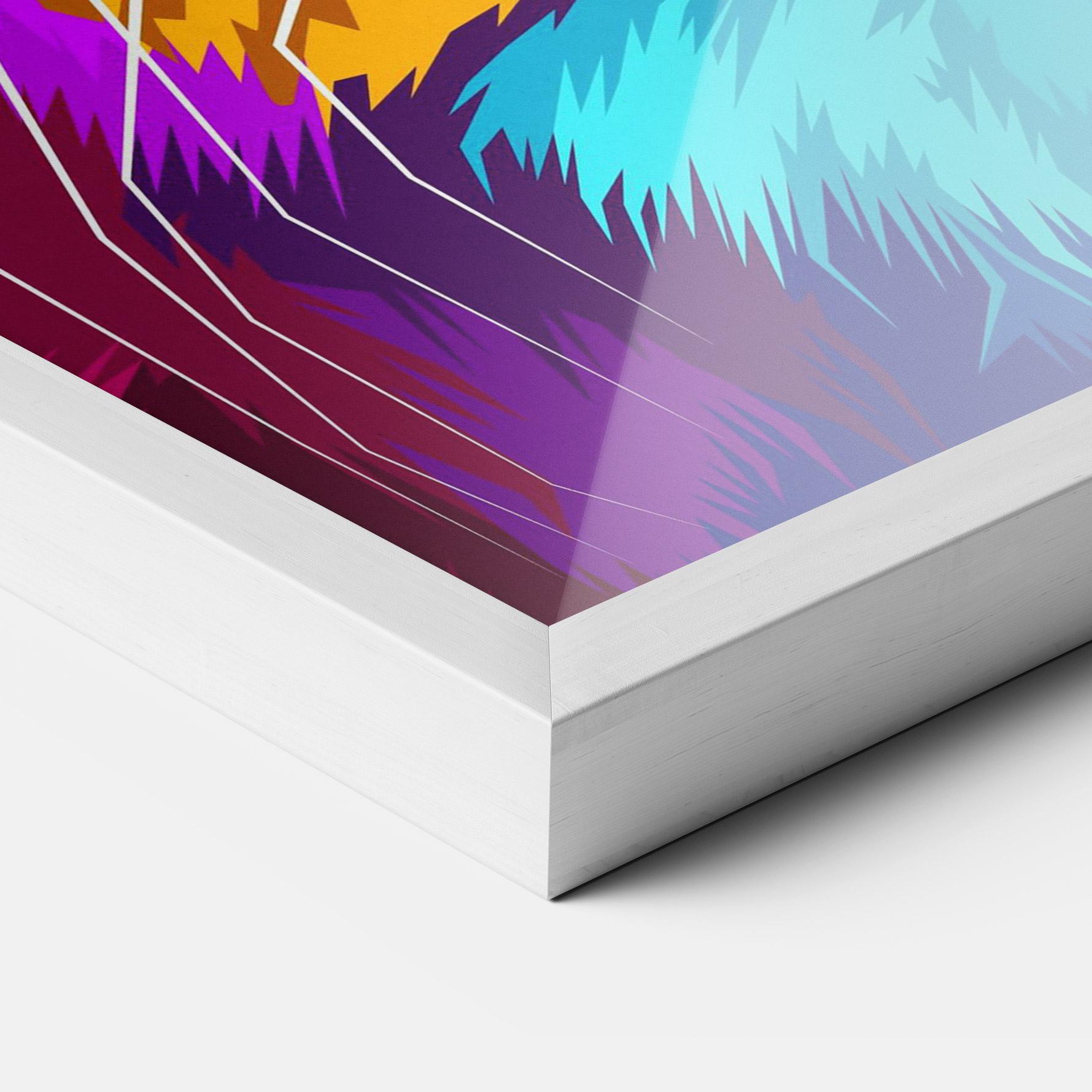 Plakat w Ramie Color Lion Close Up mockup 3