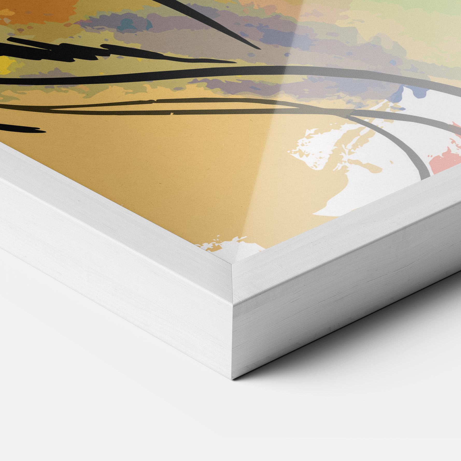 Plakat w Ramie Drawn Lion mockup 3