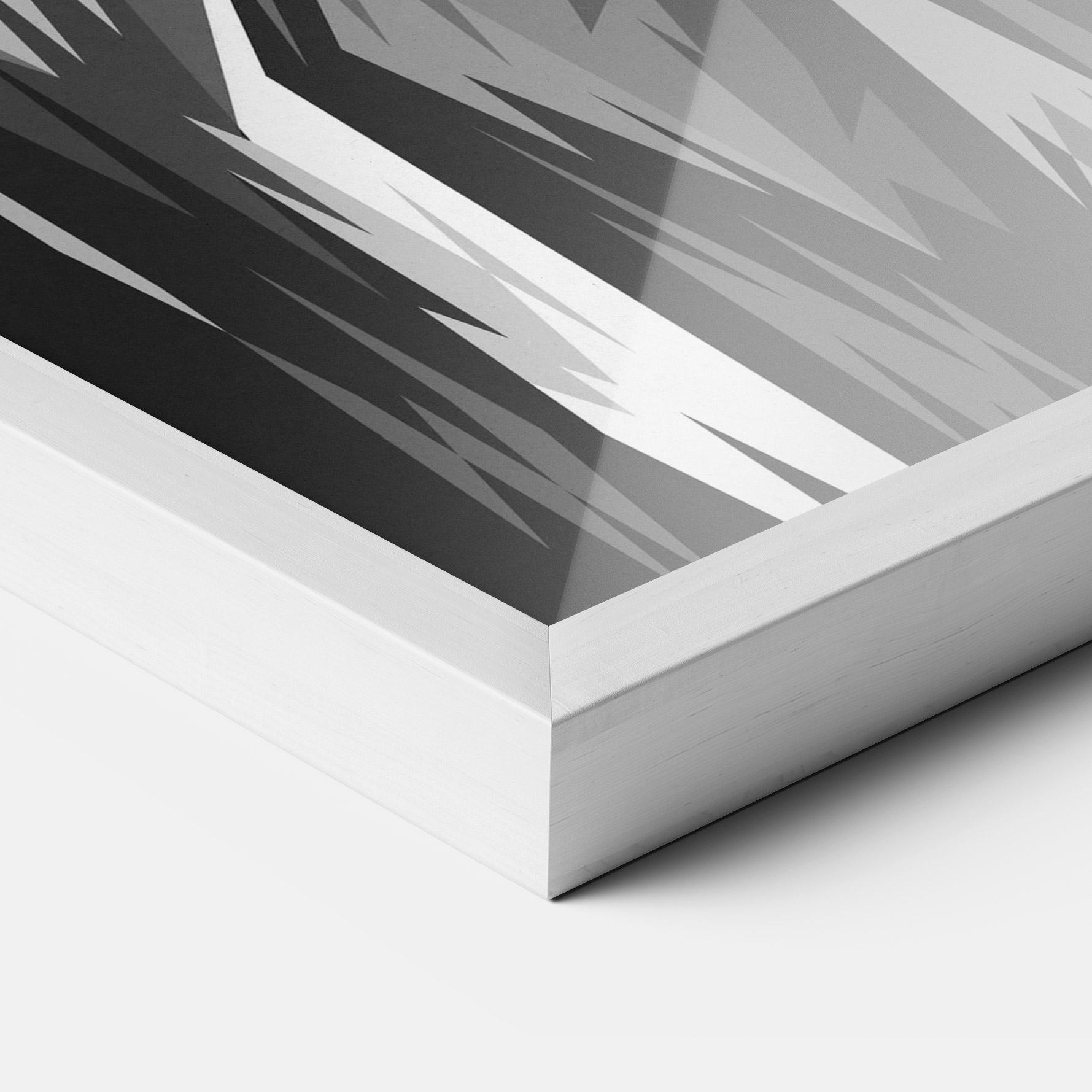 Plakat w Ramie Grey Head Lion mockup 3