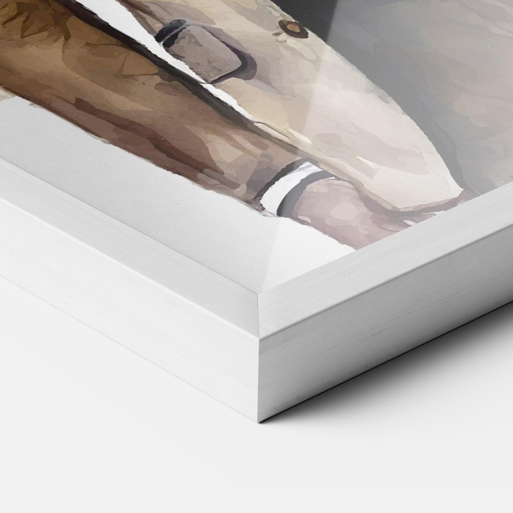 Plakat w Ramie Lion In Suit mockup 3